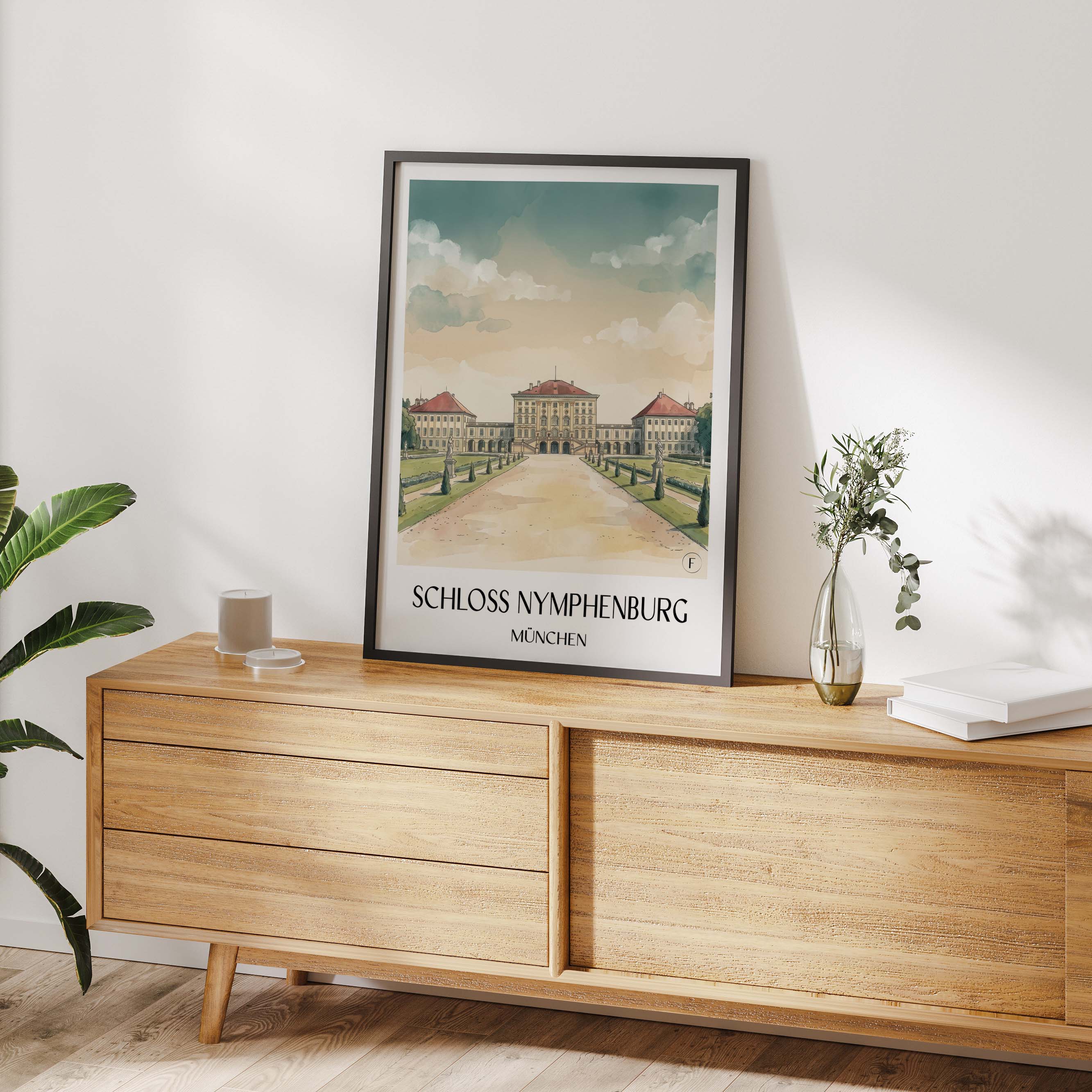 schloss-nymphenburg-münchen-deutschland-poster-aquarell