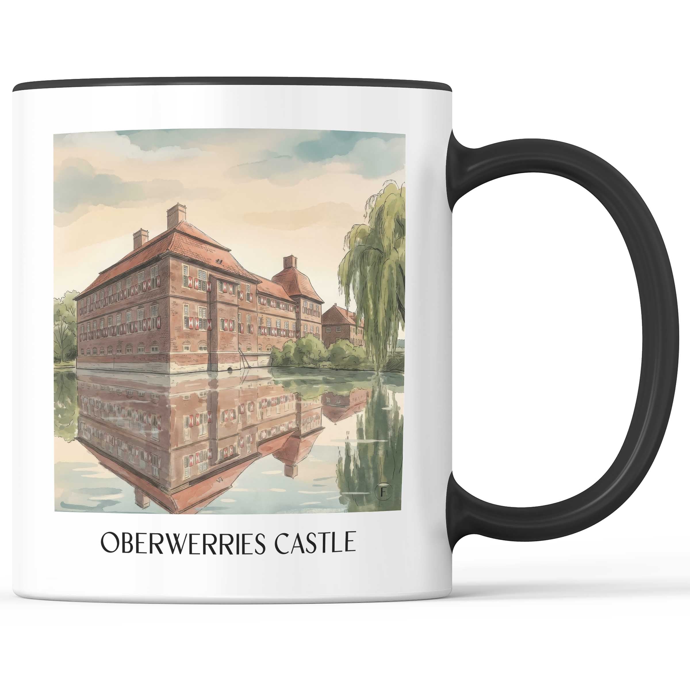 Schloss Oberwerries Kaffeebecher - Hamm - Deutschland Becher - Kaffeetasse im Aquarell Stil - favplace