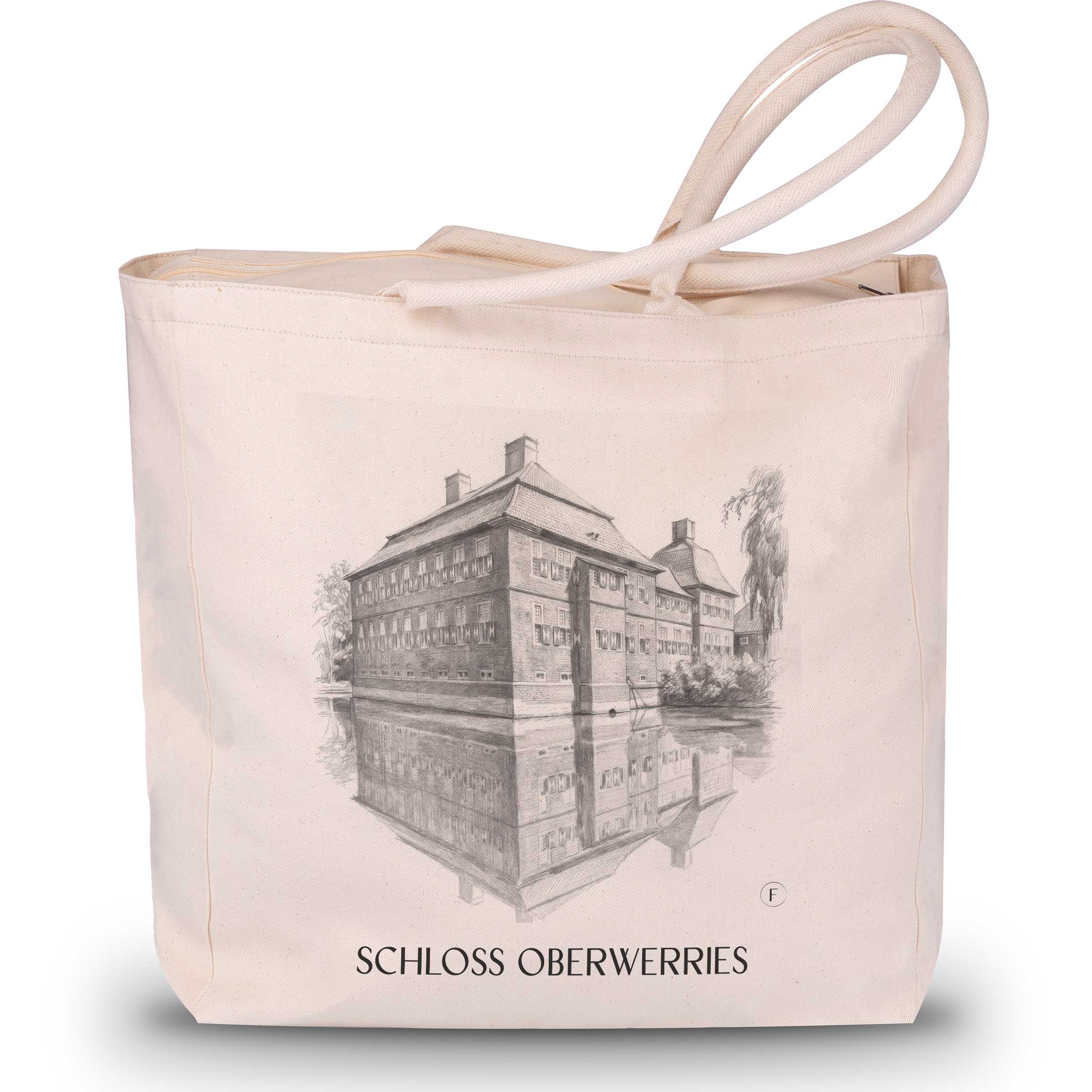schloss-oberwerries-hamm-deutschland-einkaufstasche-bleistift-zeichnung-drawing