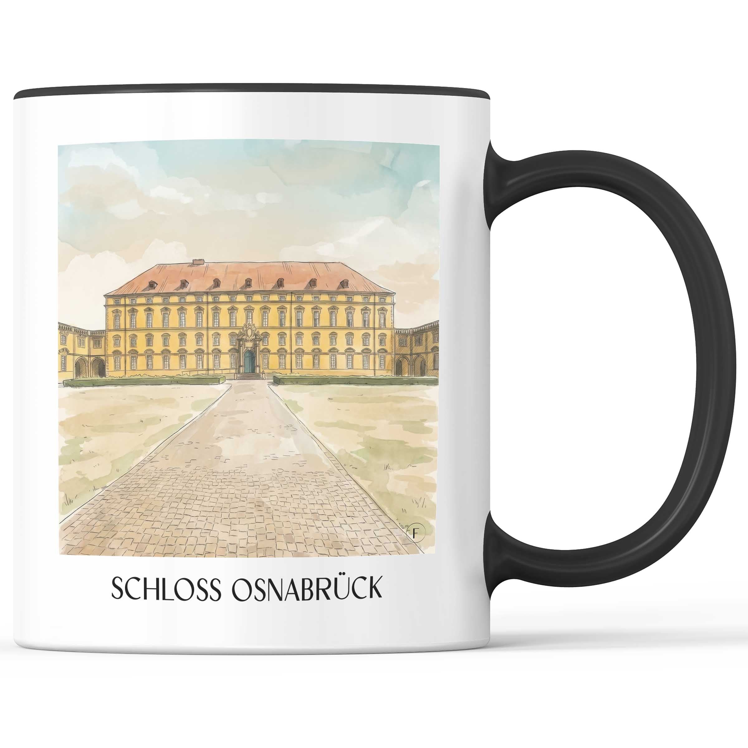 schloss-osnabrück-niedersachsen-deutschland-kaffeebecher-aquarell