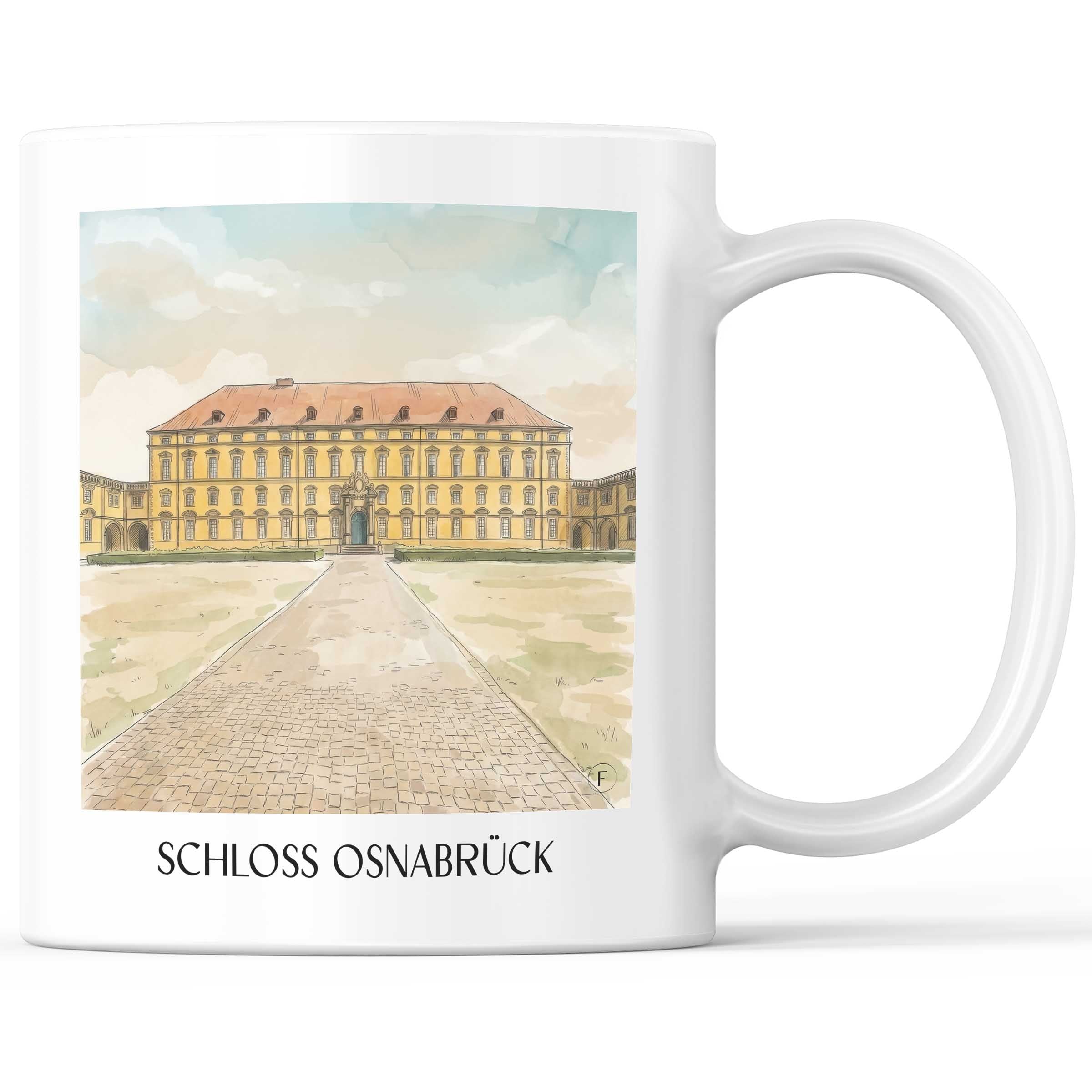 schloss-osnabrück-niedersachsen-deutschland-kaffeebecher-aquarell