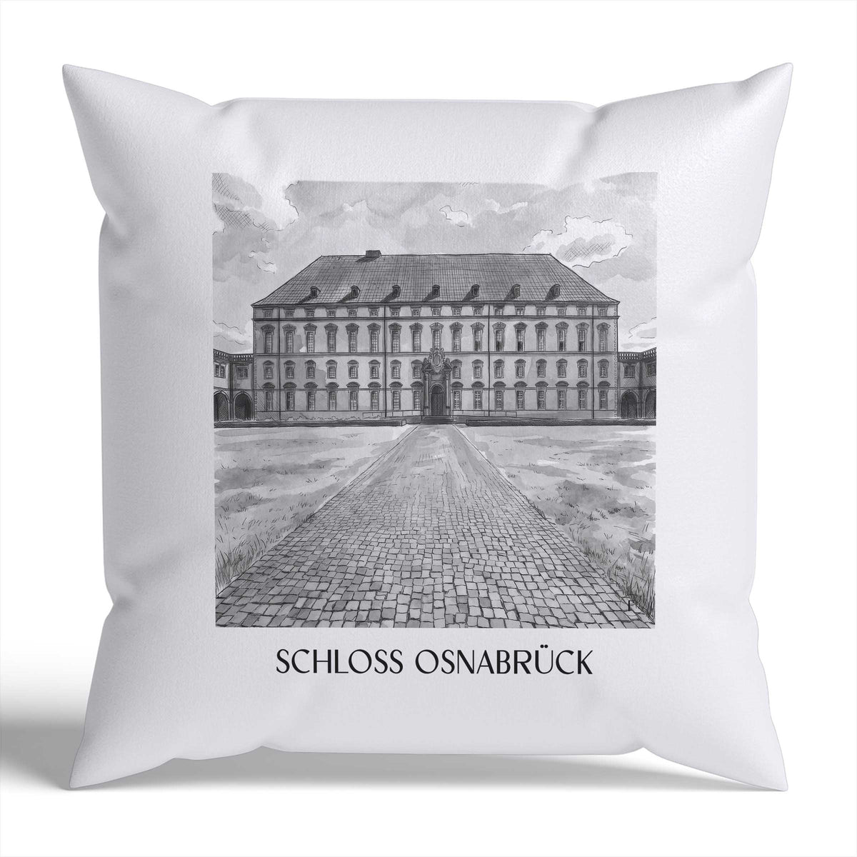 schloss-osnabrück-niedersachsen-deutschland-kissenbezug-aquarell-schwarz-weiss