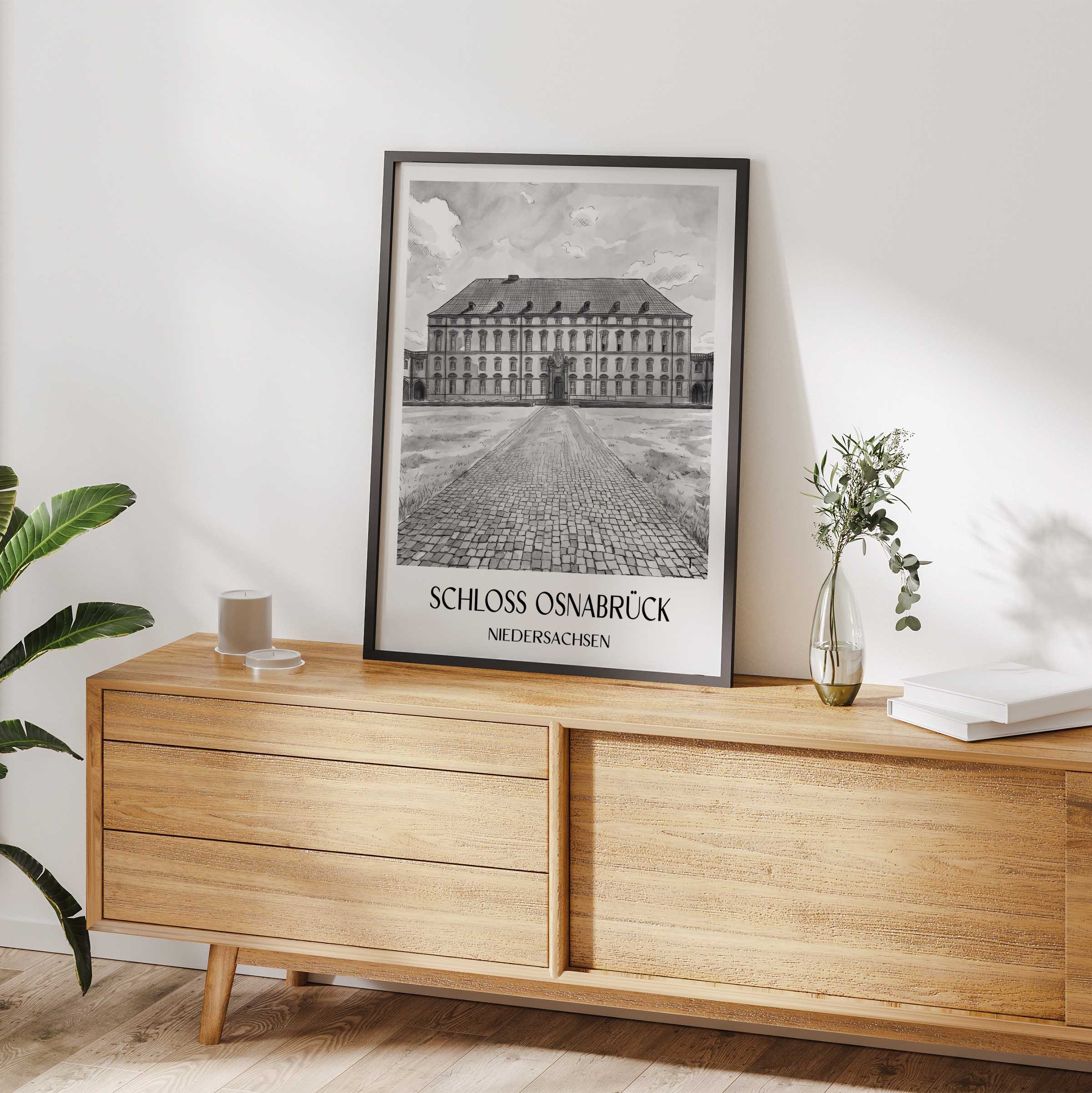schloss-osnabrück-niedersachsen-deutschland-poster-aquarell-schwarz-weiss