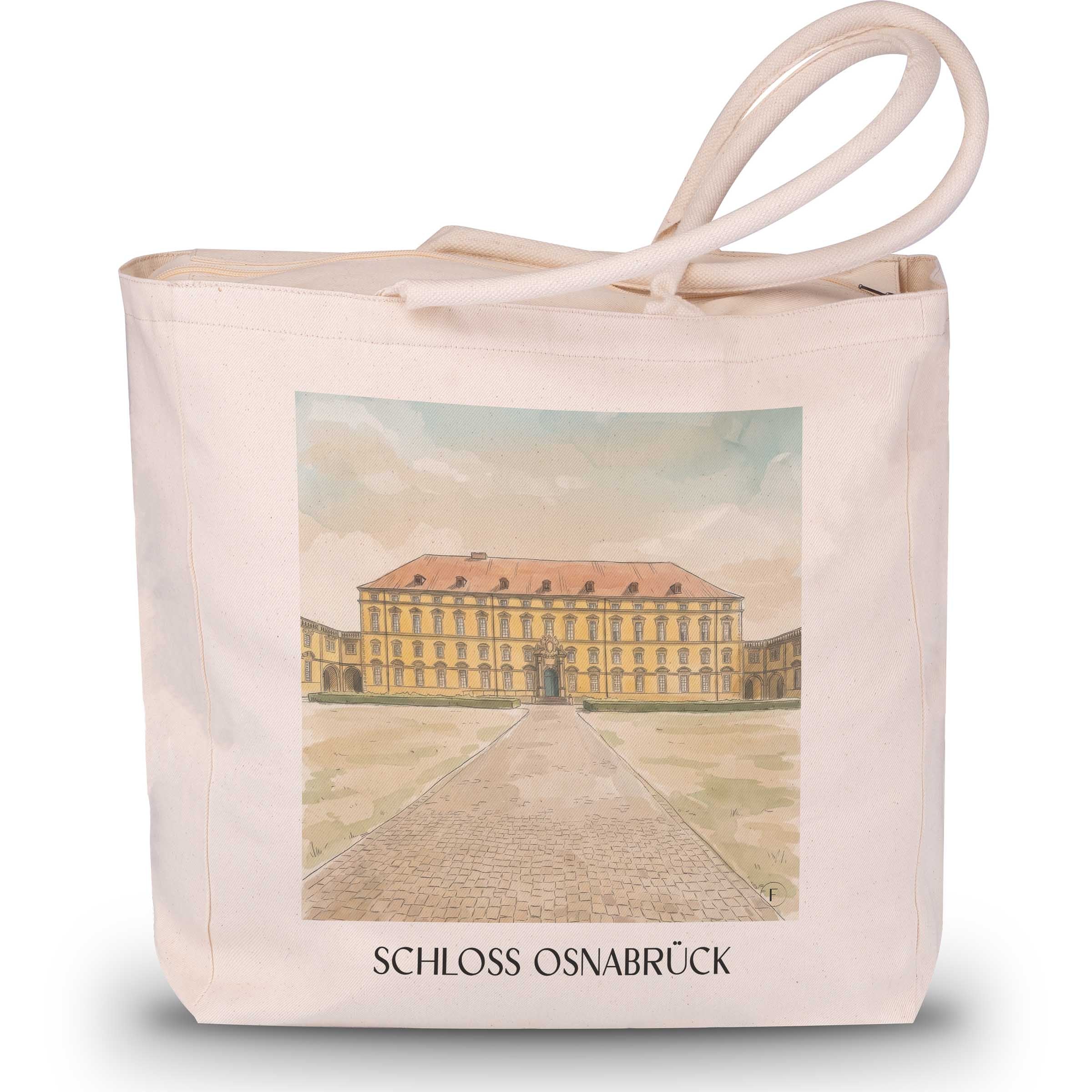 schloss-osnabrück-niedersachsen-deutschland-einkaufstasche-aquarell