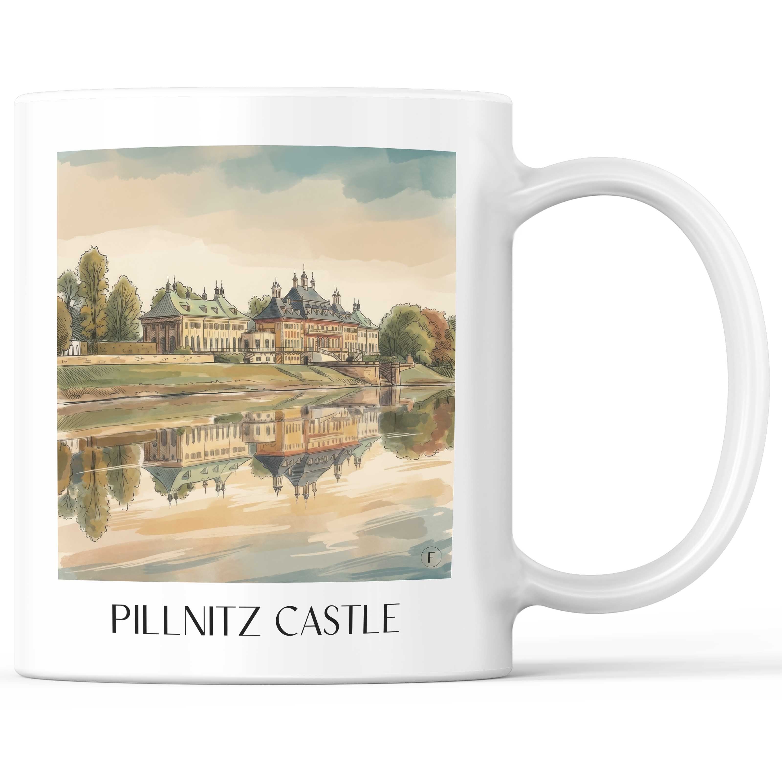 Schloss Pilnitz Kaffeebecher - Dresden - Deutschland Becher - Kaffeetasse im Aquarell Stil - favplace
