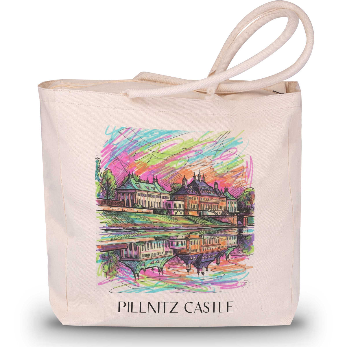 Schloss Pilnitz Shopping Tasche - Dresden - Deutschland Tote Bag - Einkaufstasche im Tag Graffiti Stil - favplace