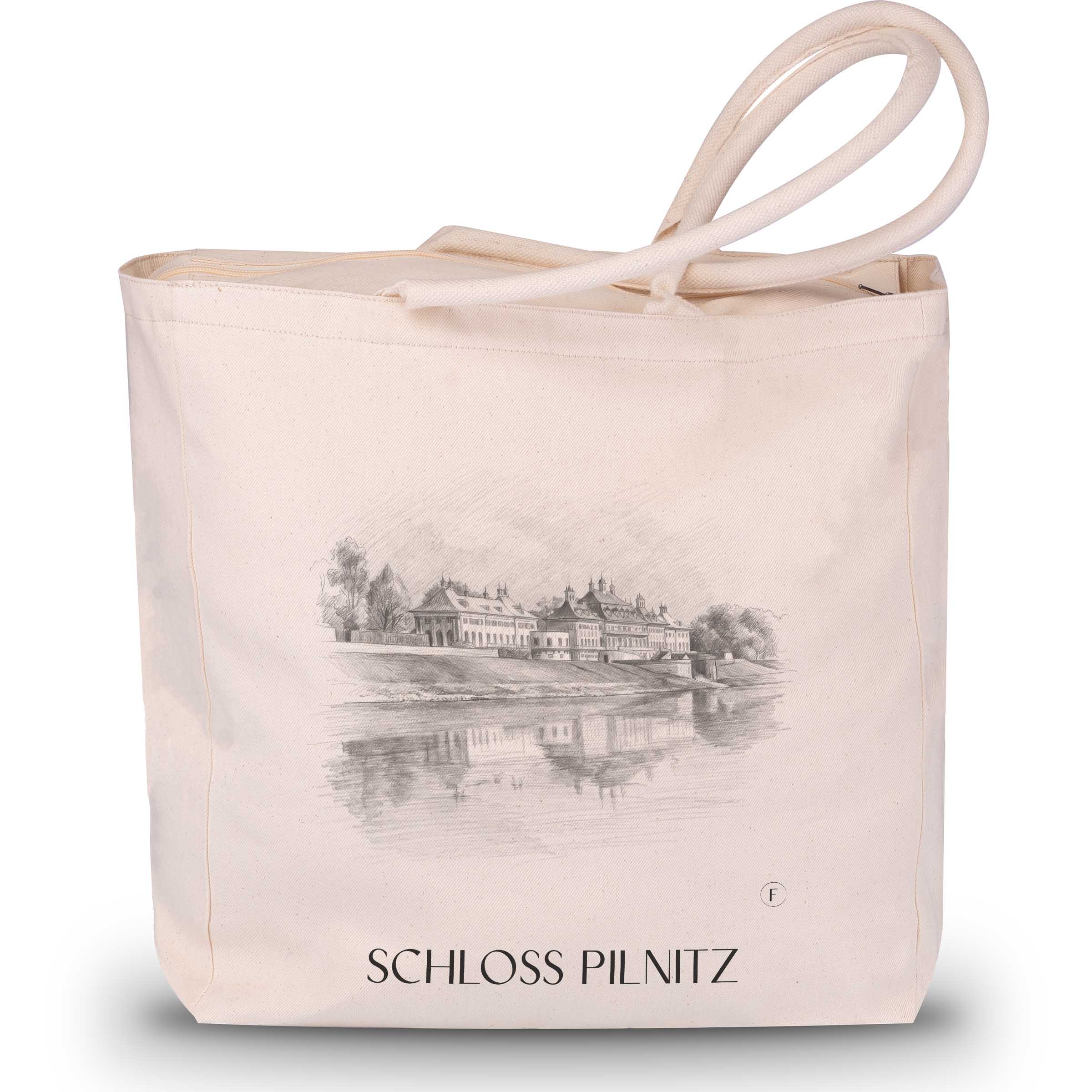 schloss-pilnitz-dresden-deutschland-einkaufstasche-bleistift-zeichnung-drawing