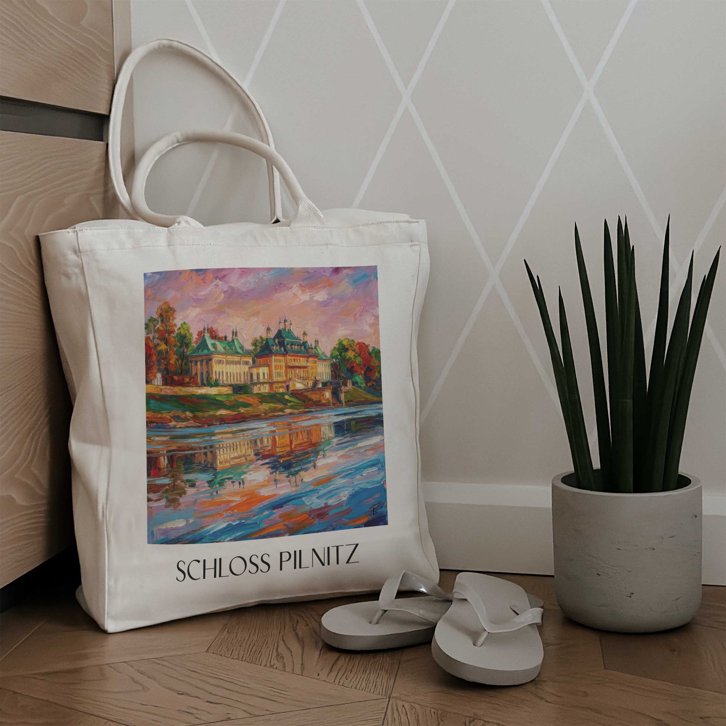 schloss-pilnitz-dresden-deutschland-einkaufstasche-oil-painting-oelgemaelde