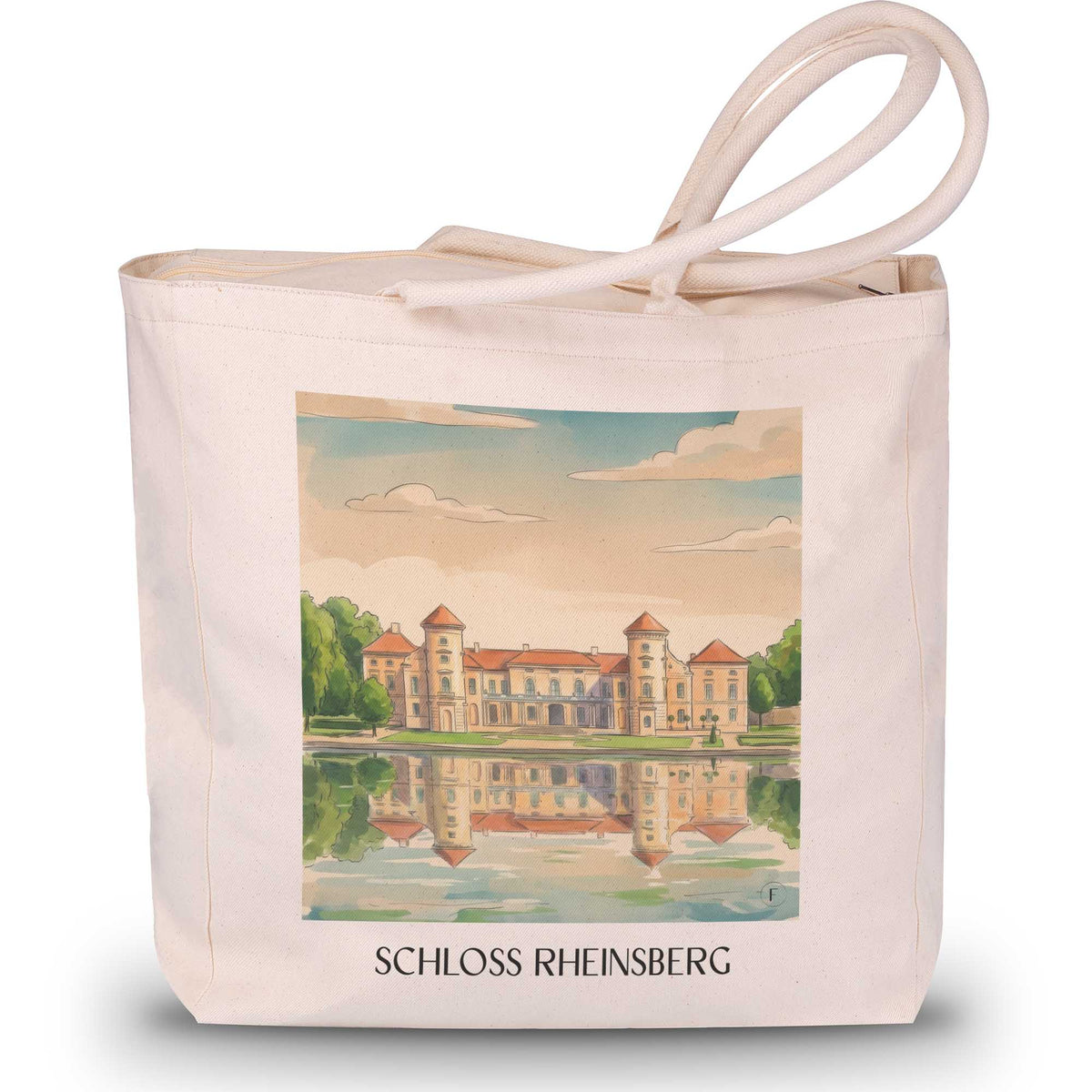 schloss-rheinsberg-brandenburg-deutschland-einkaufstasche-aquarell