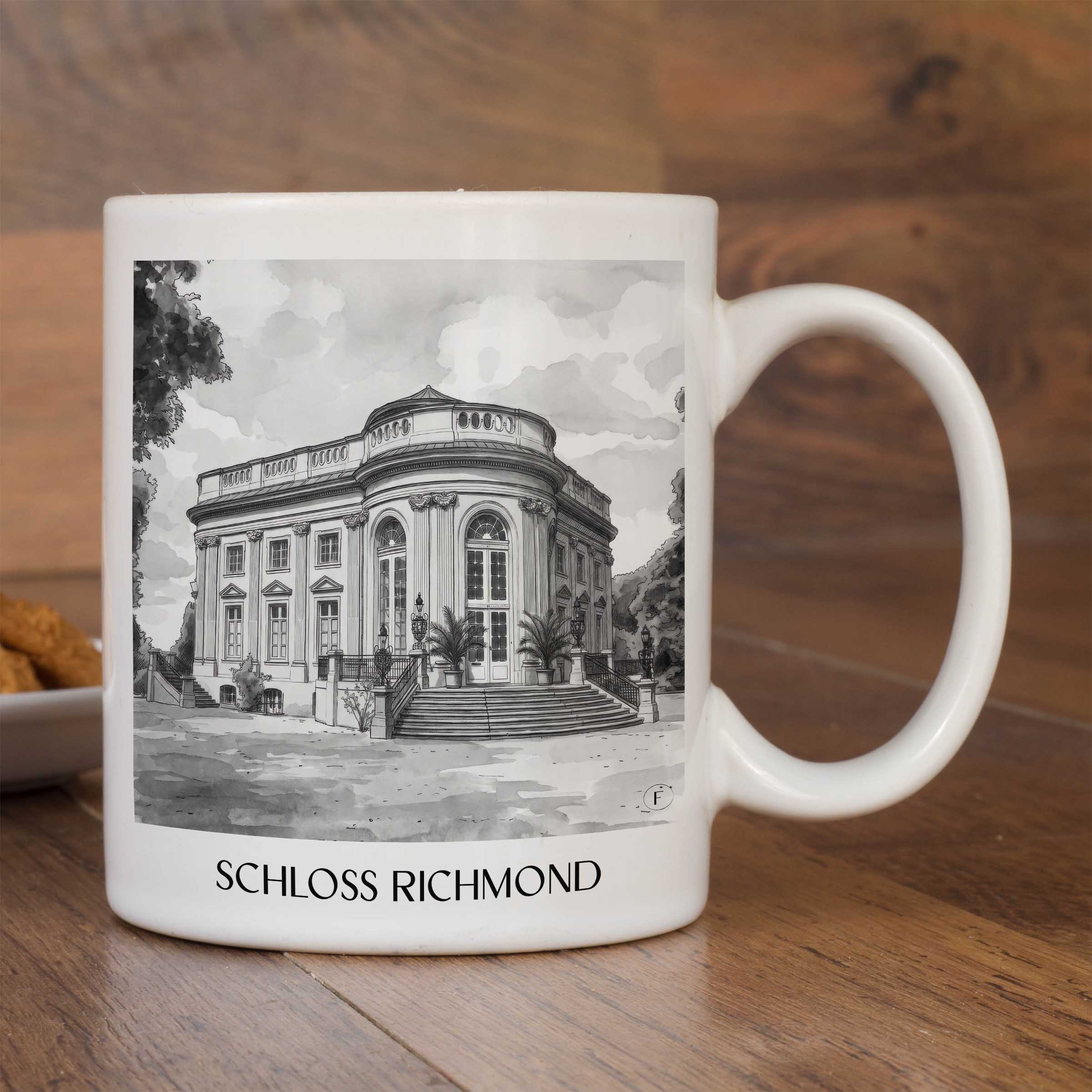 schloss-richmond-braunschweig-deutschland-kaffeebecher-aquarell-schwarz-weiss