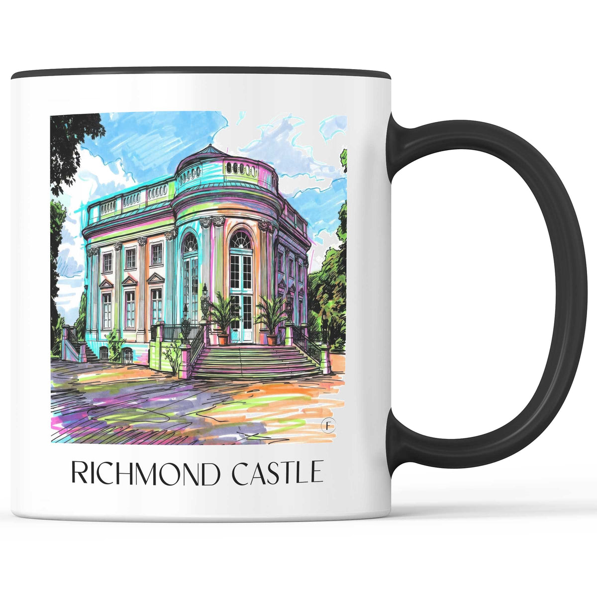 Schloss Richmond Kaffeebecher - Braunschweig - Deutschland Becher - Kaffeetasse im Tag Graffiti Stil - favplace