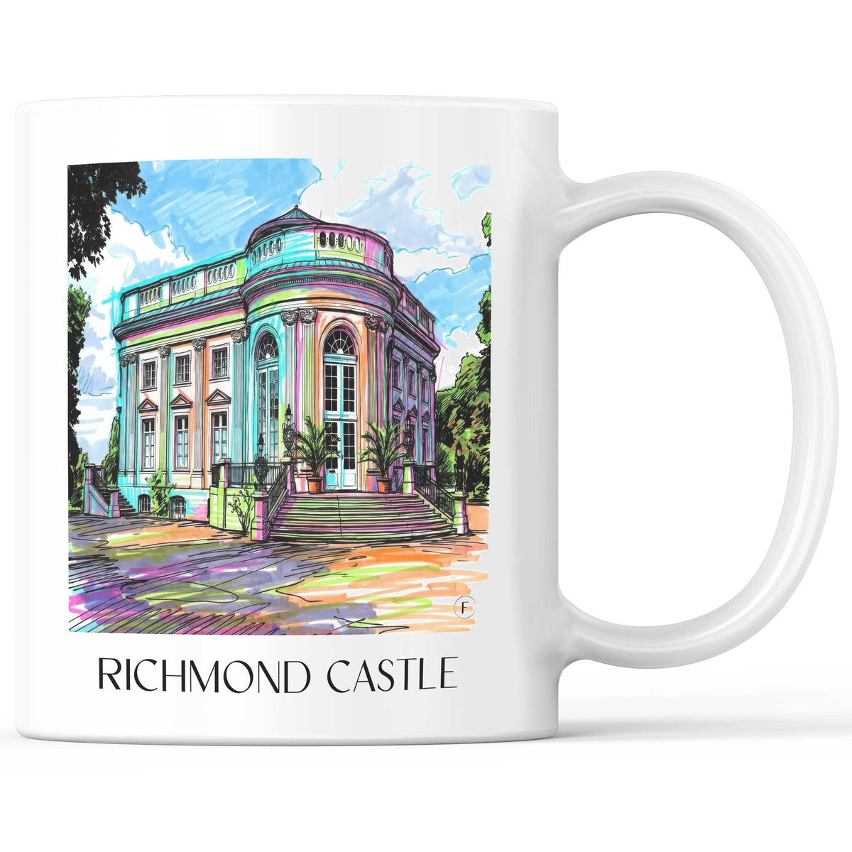 Schloss Richmond Kaffeebecher - Braunschweig - Deutschland Becher - Kaffeetasse im Tag Graffiti Stil - favplace