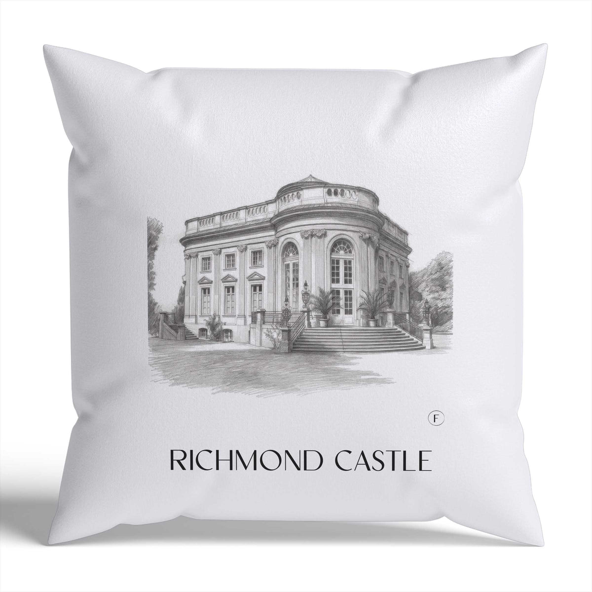 Schloss Richmond Kissenhülle - Zierkissen Bezug - Braunschweig - Deutschland Kissen bzw. Kissenbezug im Zeichnung Stil - favplace