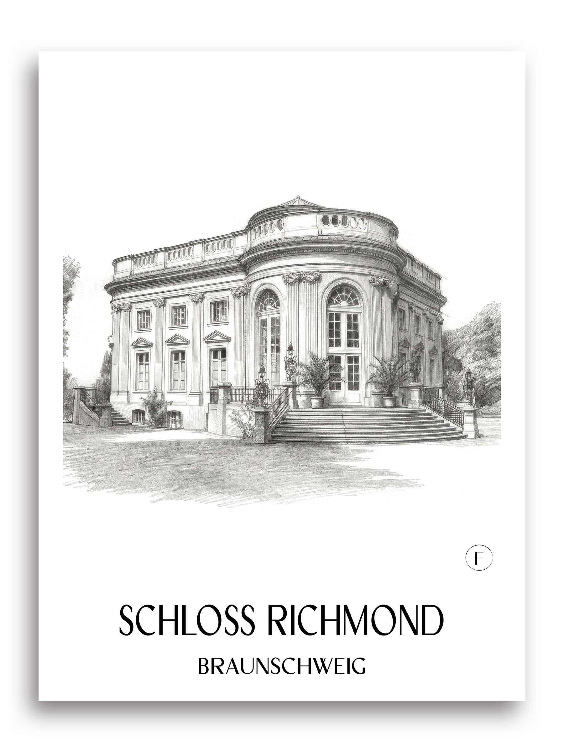 schloss-richmond-braunschweig-deutschland-poster-bleistift-zeichnung-drawing