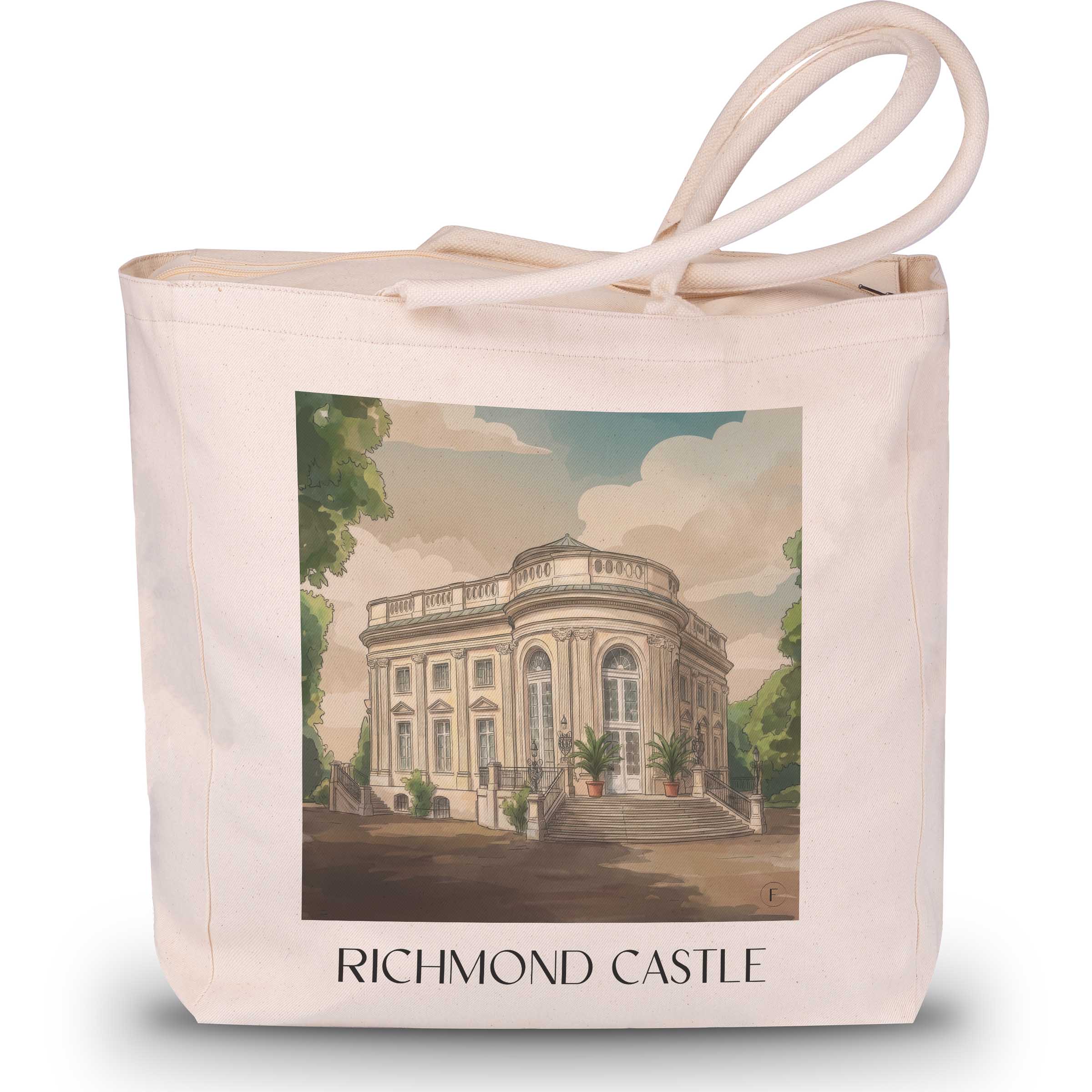 Schloss Richmond Shopping Tasche - Braunschweig - Deutschland Tote Bag - Einkaufstasche im Aquarell Stil - favplace