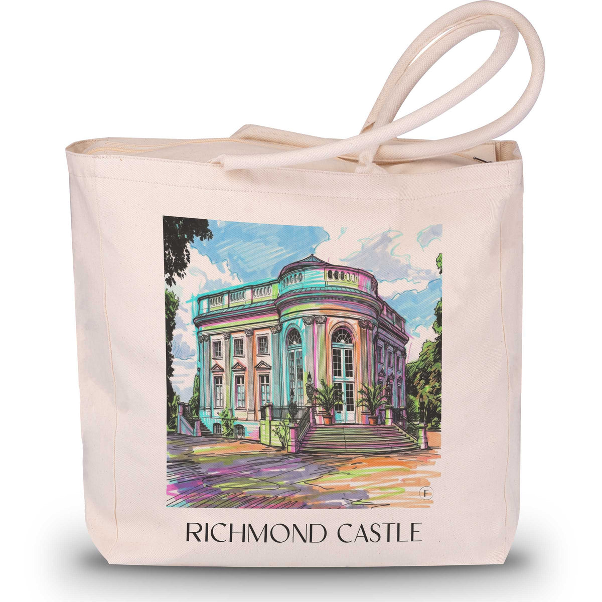 Schloss Richmond Shopping Tasche - Braunschweig - Deutschland Tote Bag - Einkaufstasche im Tag Graffiti Stil - favplace