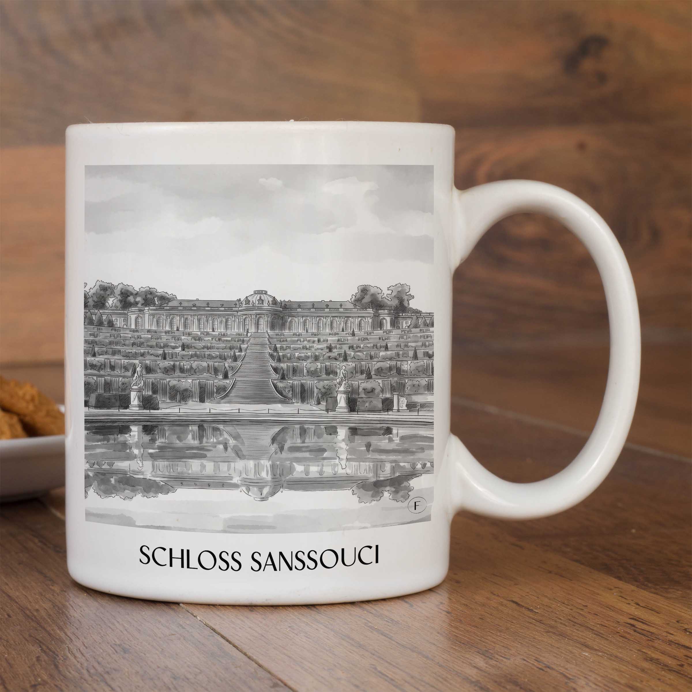 schloss-sanssouci-potsdam-deutschland-kaffeebecher-aquarell-schwarz-weiss