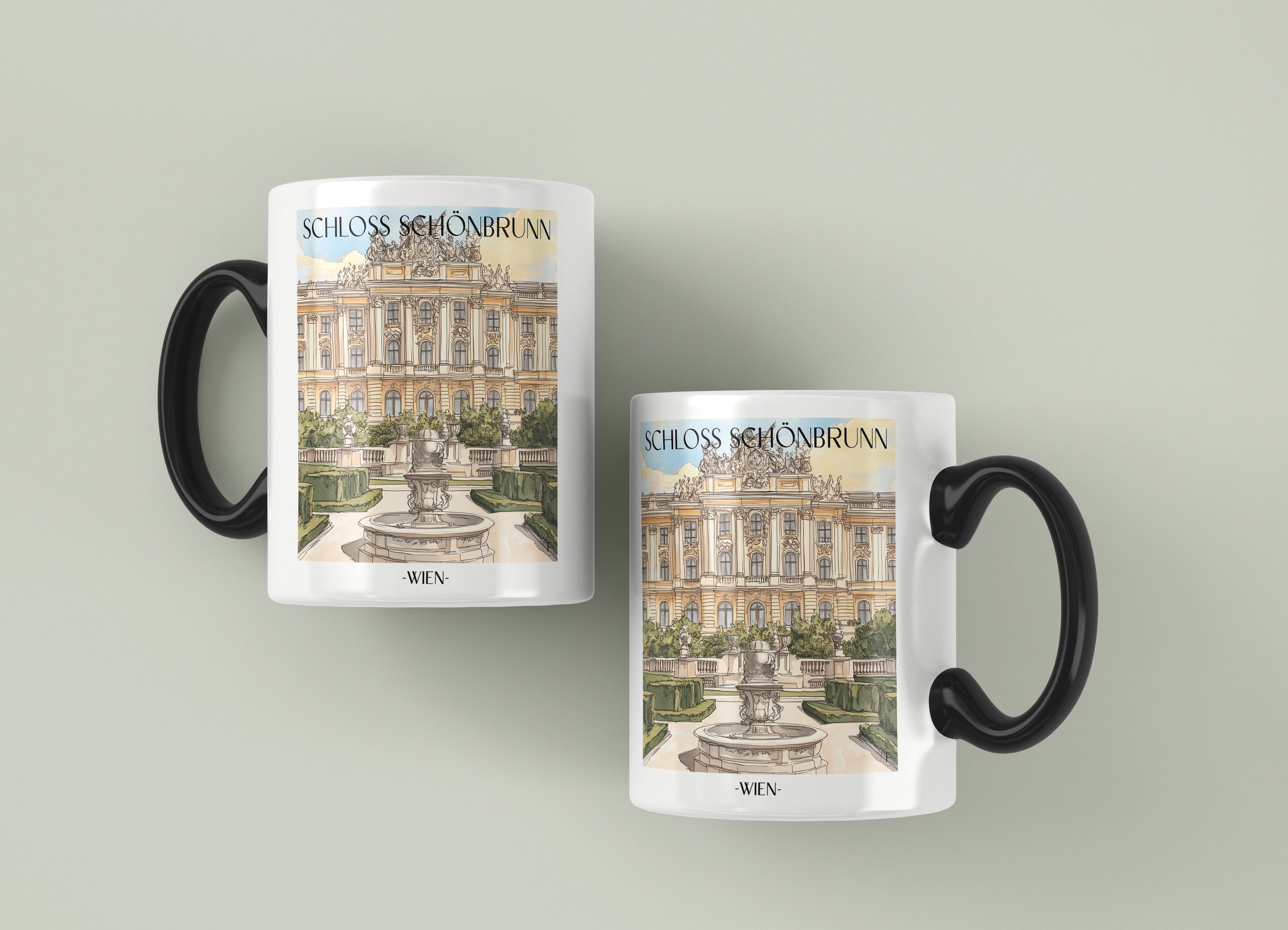 schloss-schönbrunn-wien-österreich-einkaufstasche-aquarell