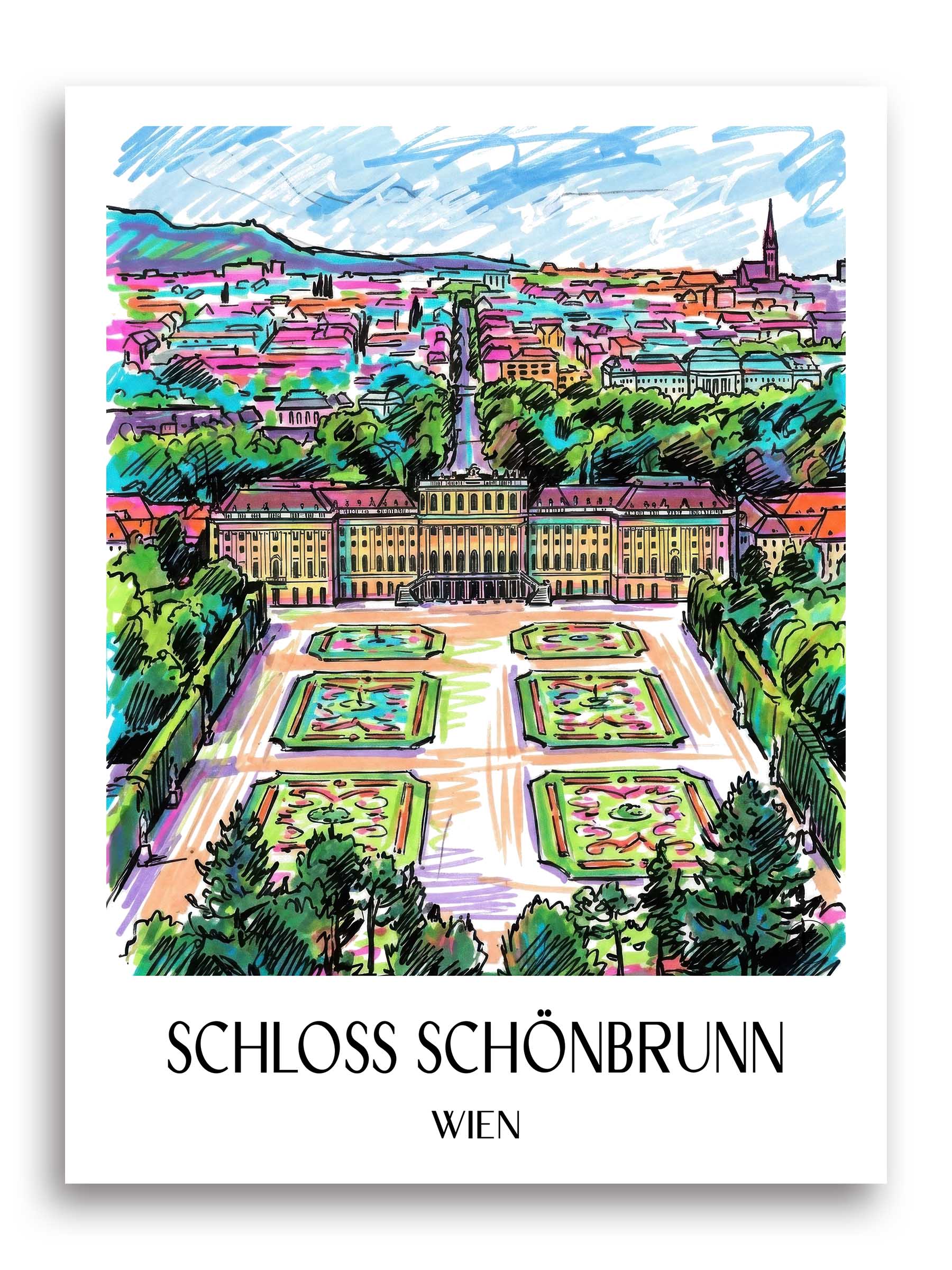 schloss-schönbrunn-wien-österreich-poster-graffiti