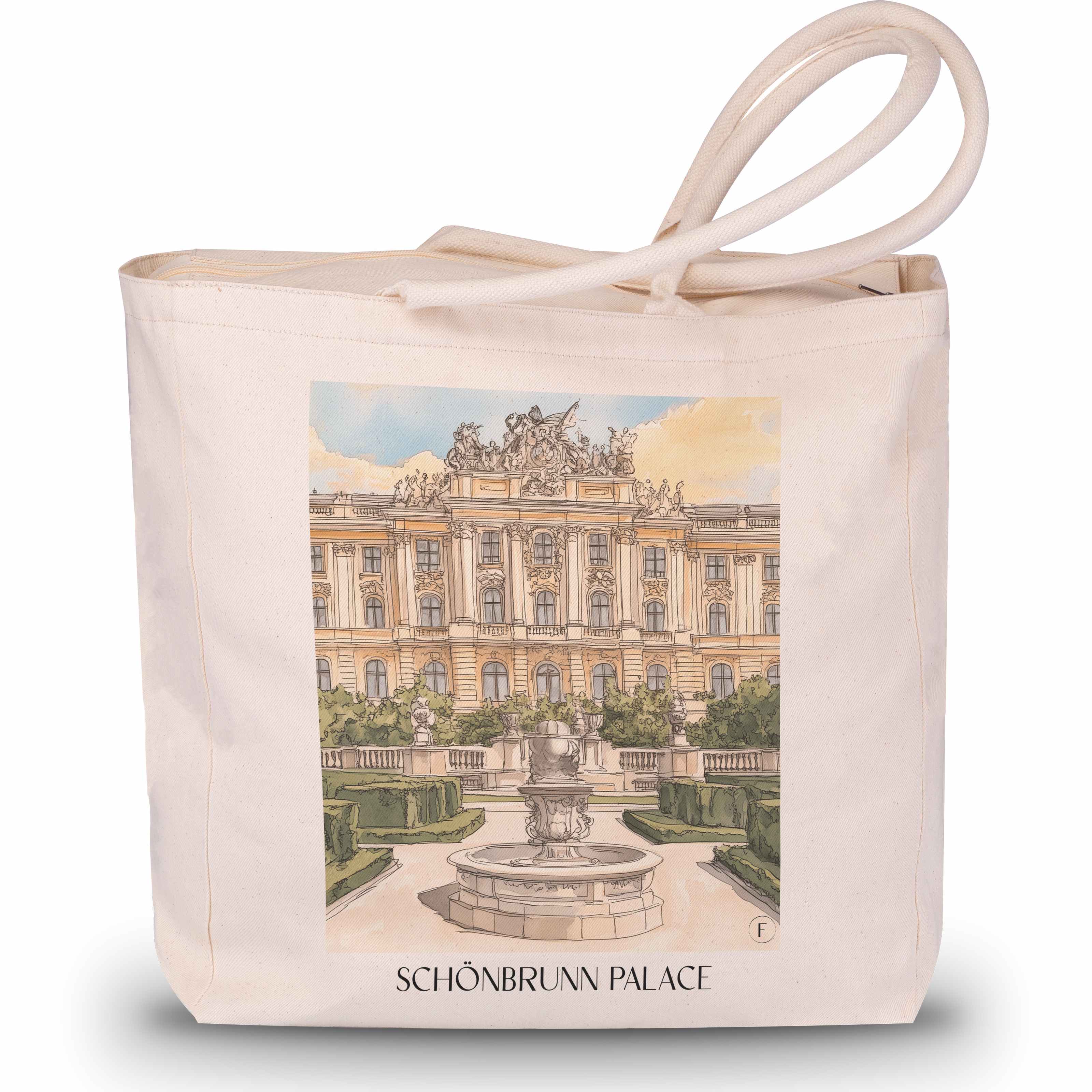 Schloss Schönbrunn Shopping Tasche - Wien - Österreich Tote Bag - Einkaufstasche im Aquarell Stil - favplace