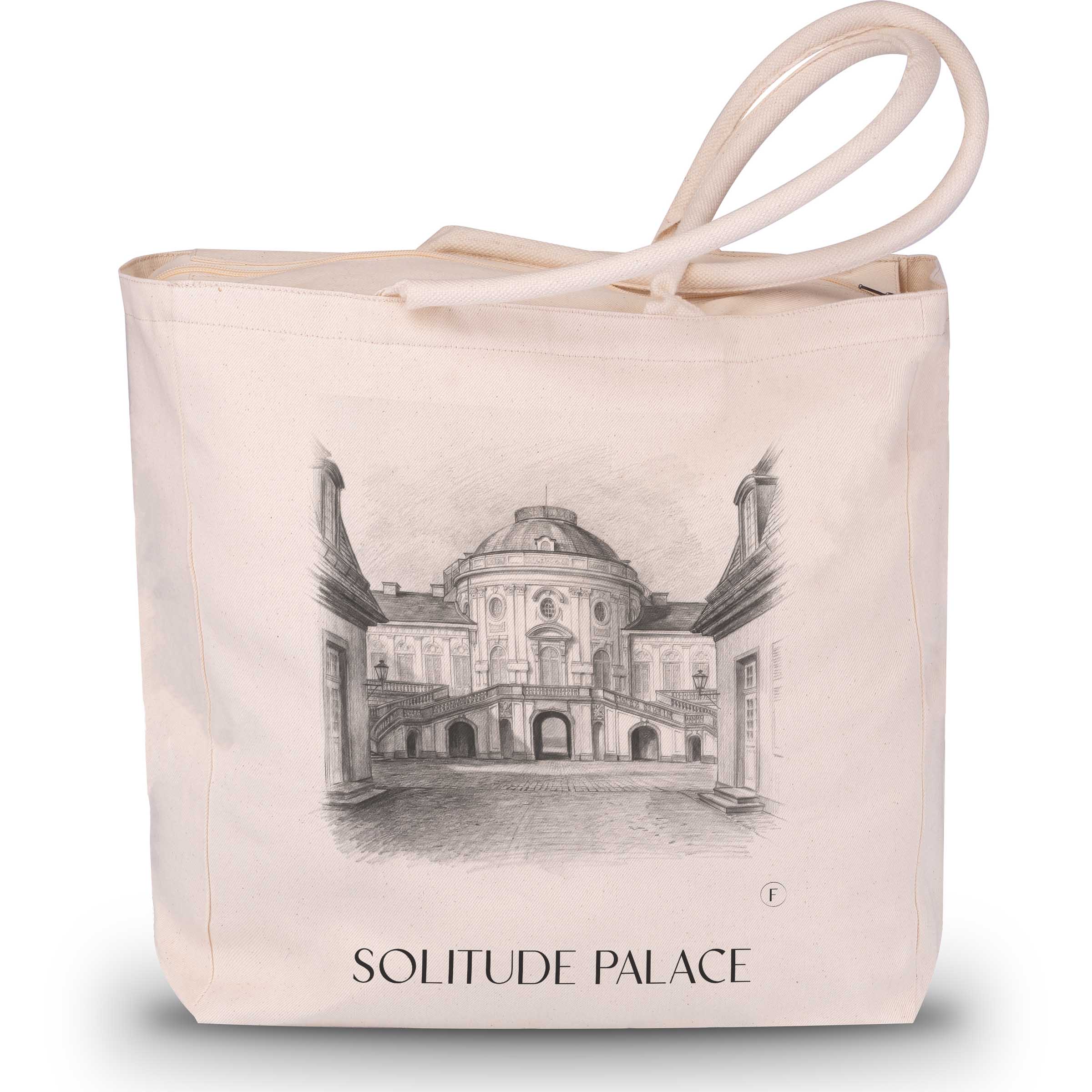 Schloss Solitude Shopping Tasche - Stuttgart - Deutschland Tote Bag - Einkaufstasche im Zeichnung Stil