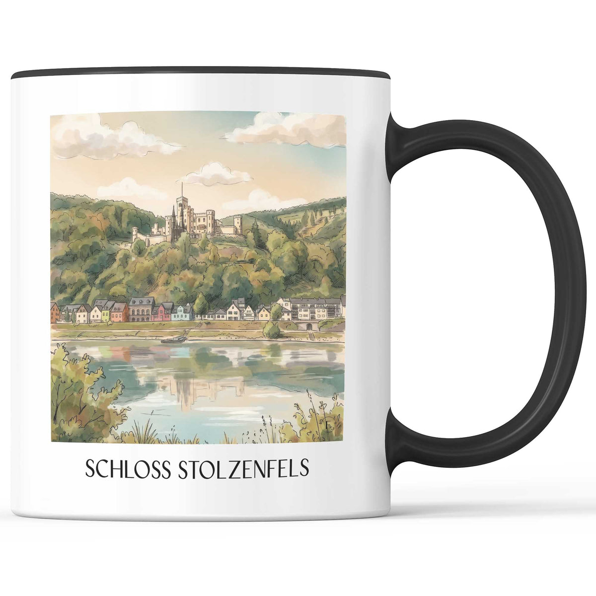 schloss-stolzenfels-koblenz-deutschland-kaffeebecher-aquarell