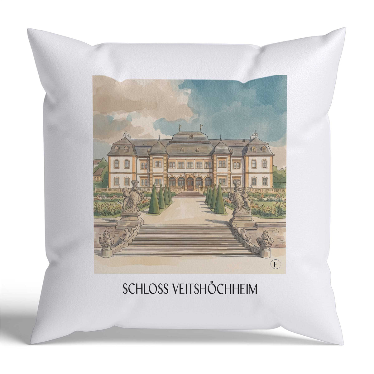 schloss-veitshöchheim-würzburg-deutschland-kissenbezug-aquarell