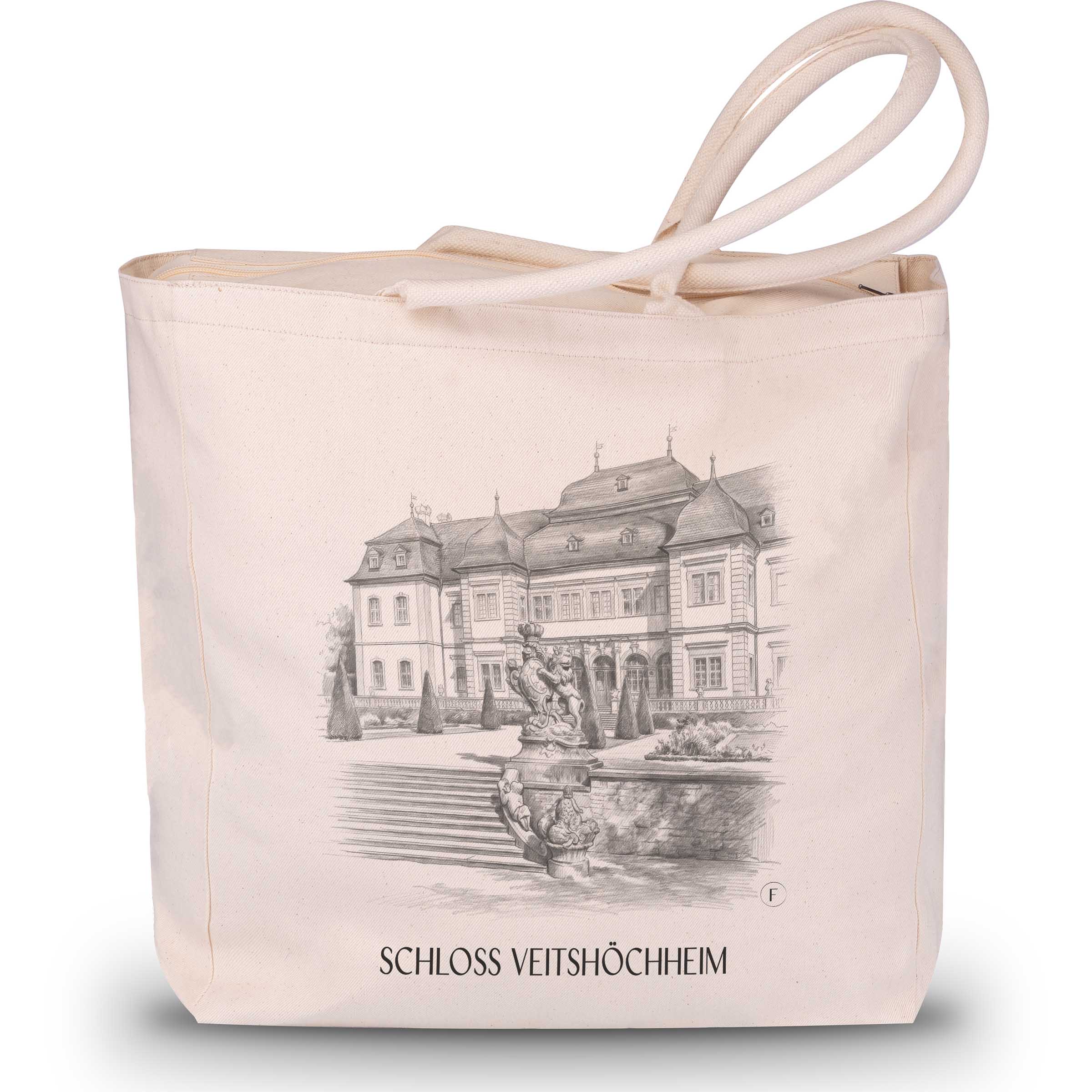 schloss-veitshöchheim-würzburg-deutschland-einkaufstasche-bleistift-zeichnung-drawing