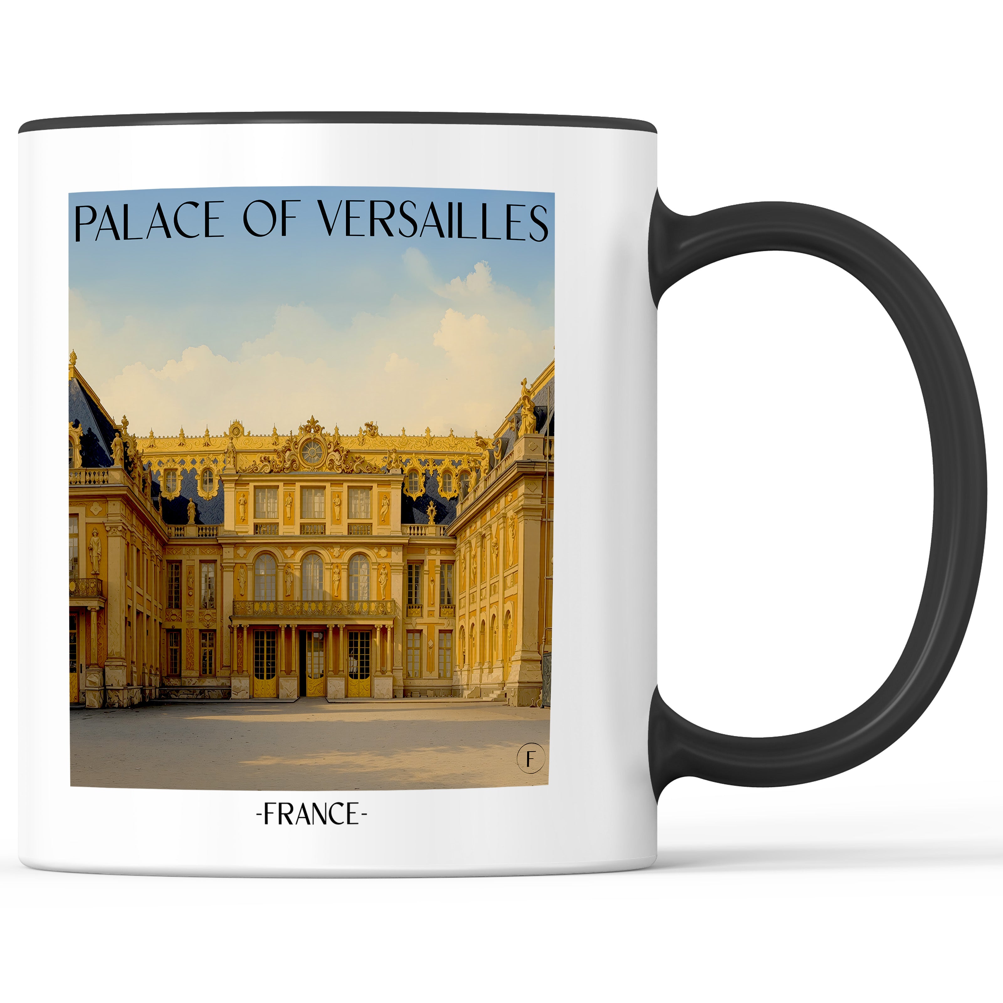 Schloss Versailles Kaffeebecher - Frankreich - Frankreich Becher - Kaffeetasse im Aquarell Stil - favplace