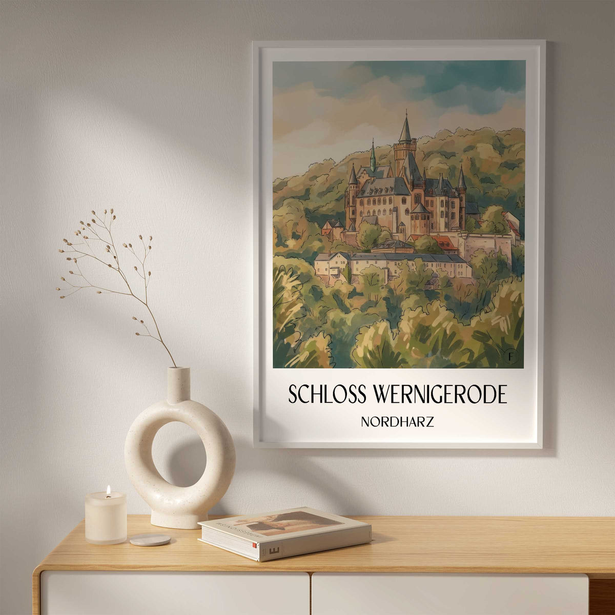 schloss-wernigerode-nordharz-deutschland-poster-aquarell