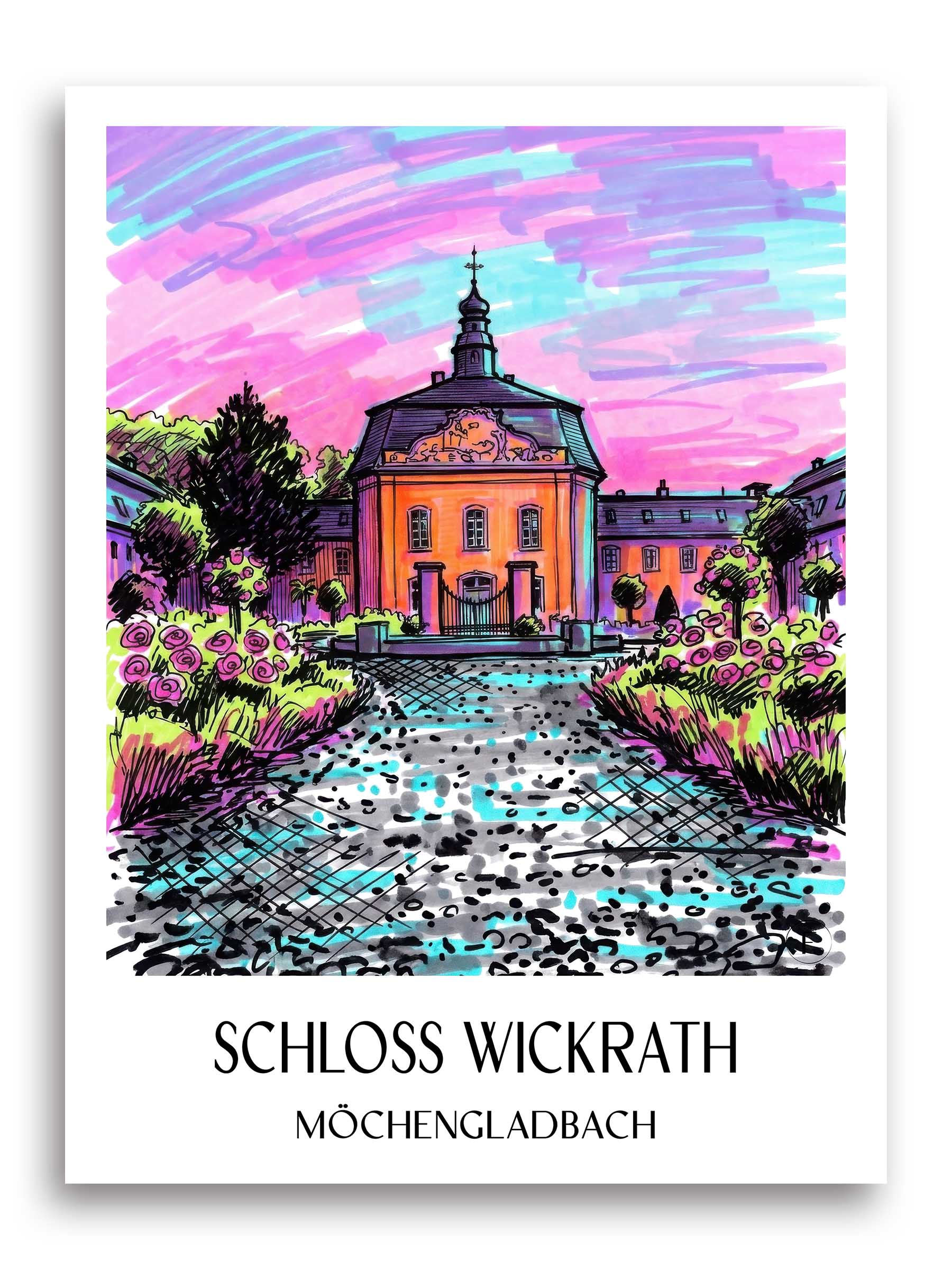schloss-wickrath-möchengladbach-deutschland-poster-graffiti