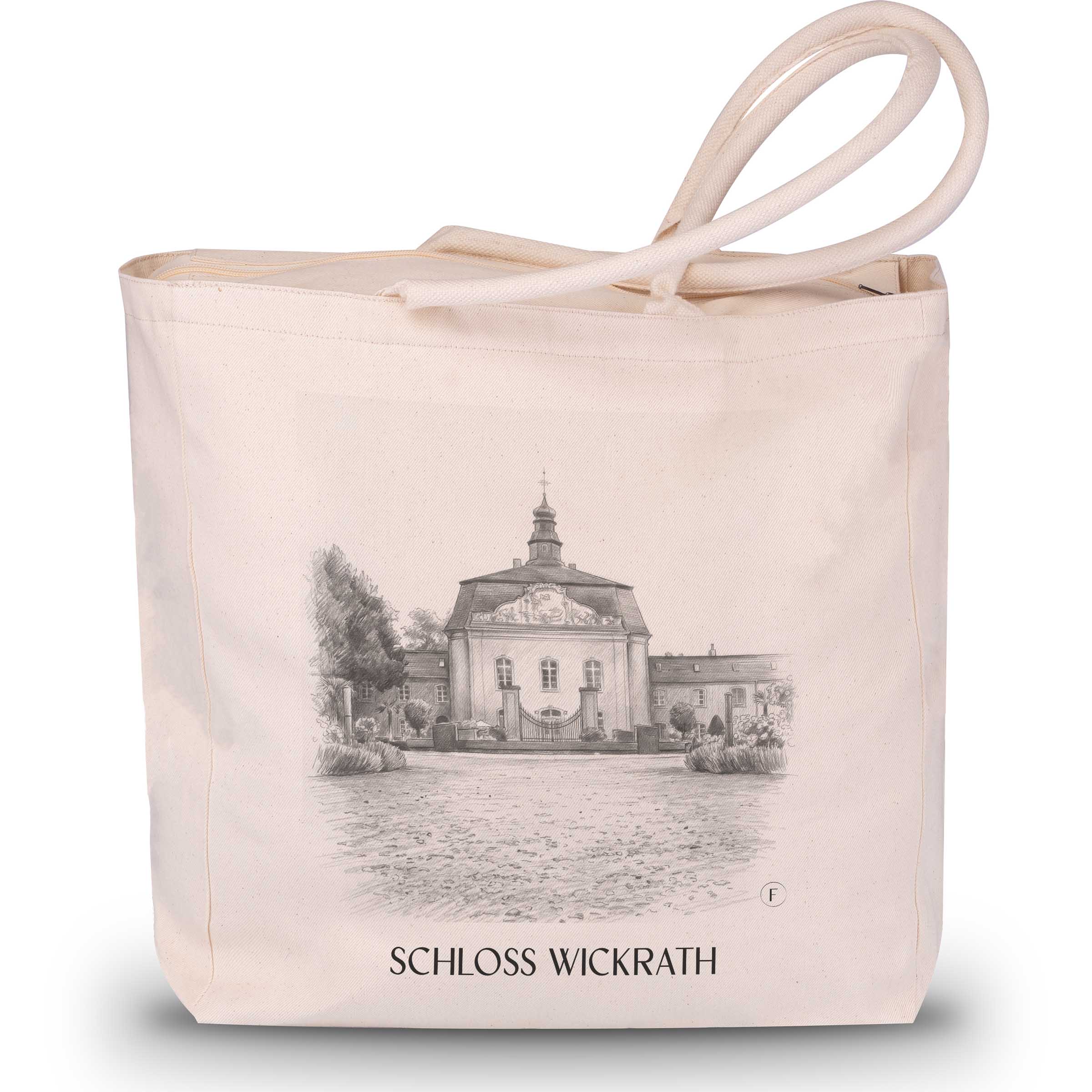 schloss-wickrath-möchengladbach-deutschland-einkaufstasche-bleistift-zeichnung-drawing