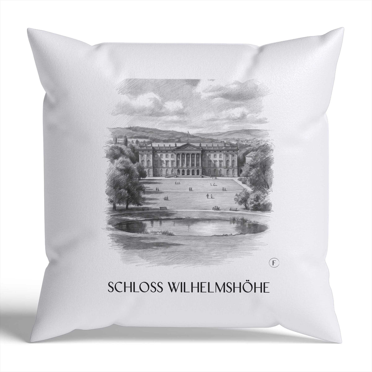 schloss-wilhelmshöhe-kassel-deutschland-kissenbezug-bleistift-zeichnung-drawing