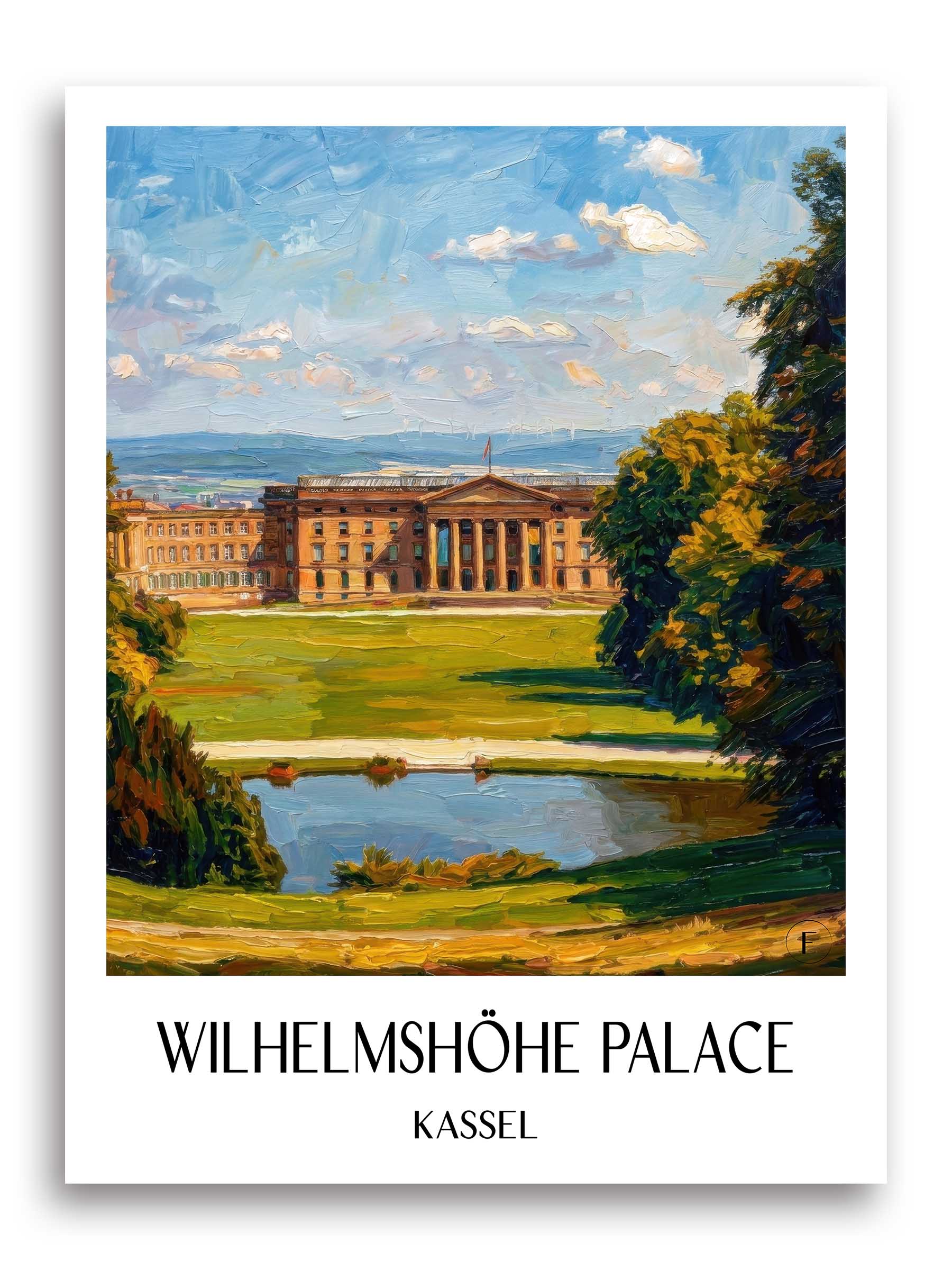 Schloss Wilhelmshöhe Poster - Kassel - Deutschland Kunstdruck - Ölgemälde von A4 bis A1 - favplace