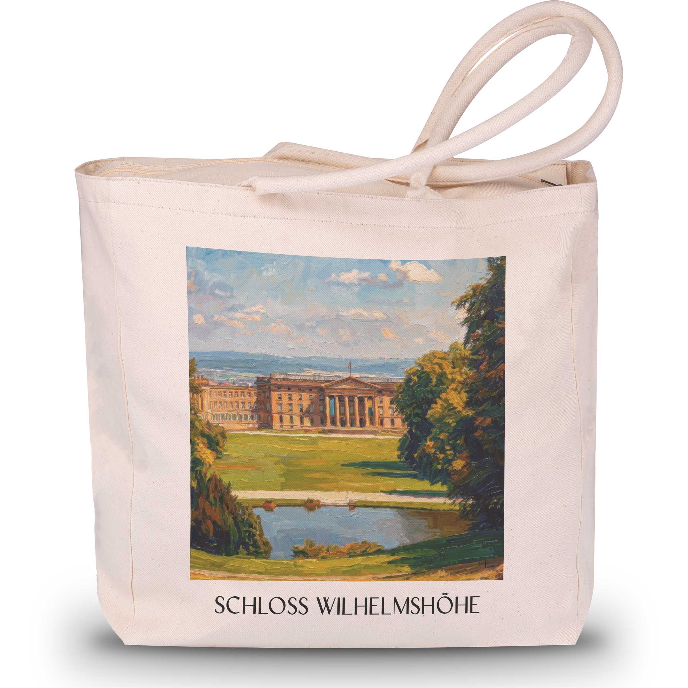 schloss-wilhelmshöhe-kassel-deutschland-einkaufstasche-oil-painting-oelgemaelde