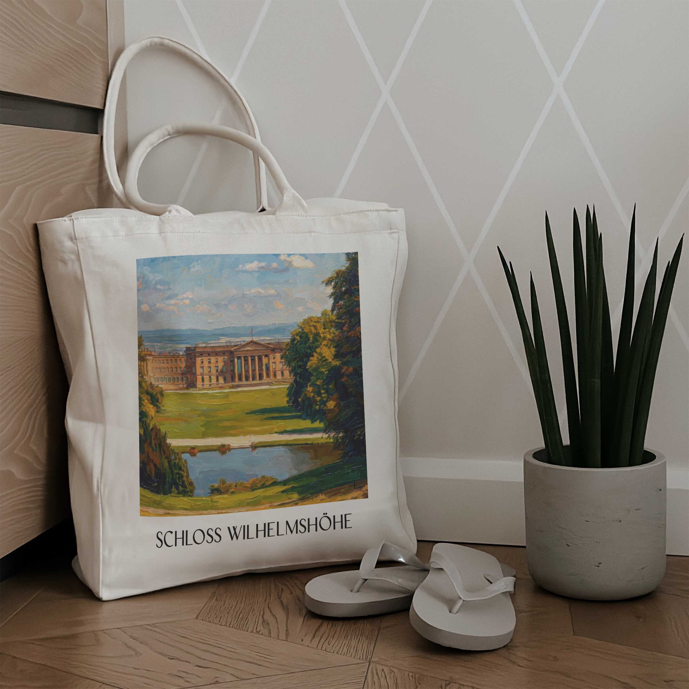 schloss-wilhelmshöhe-kassel-deutschland-einkaufstasche-oil-painting-oelgemaelde