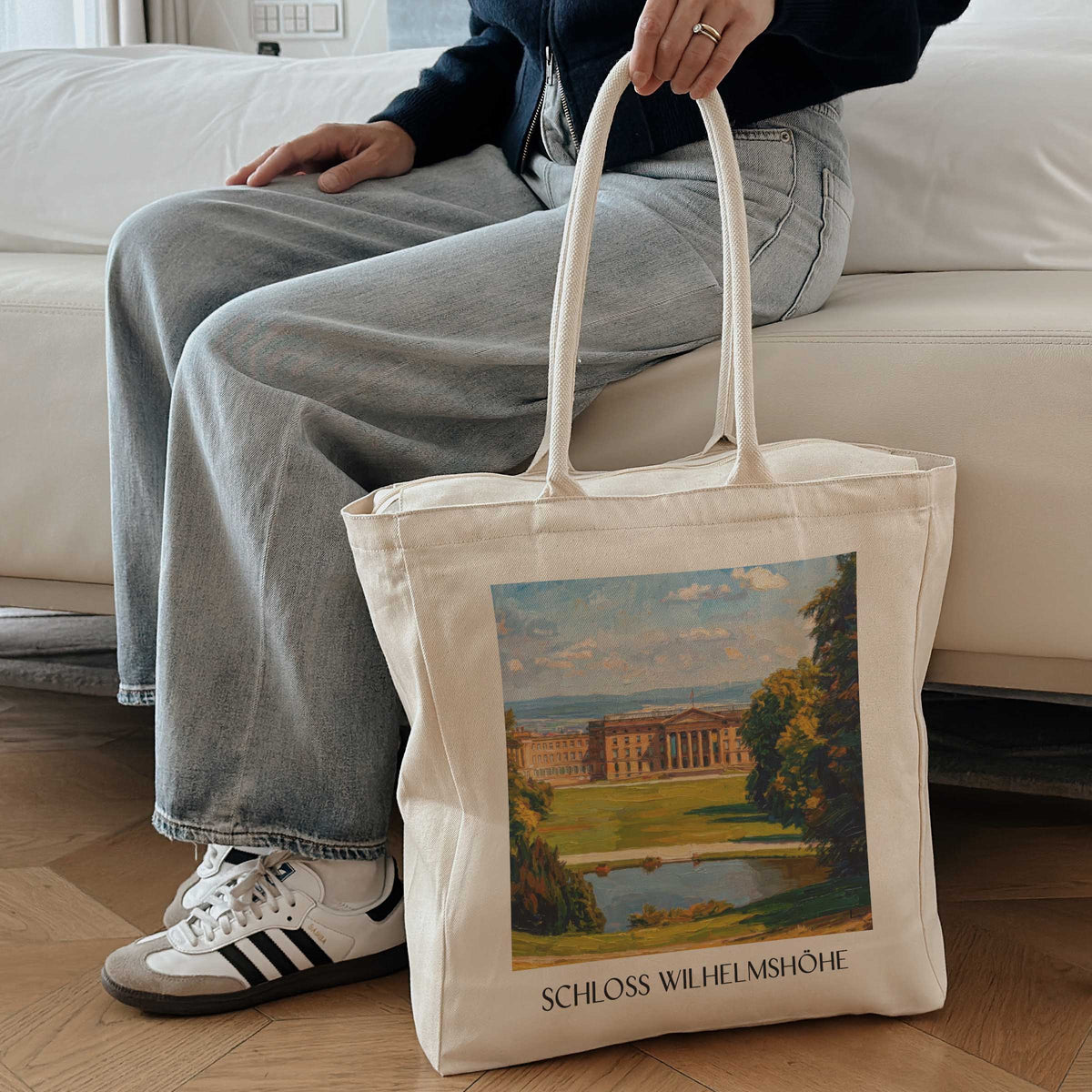 schloss-wilhelmshöhe-kassel-deutschland-einkaufstasche-oil-painting-oelgemaelde