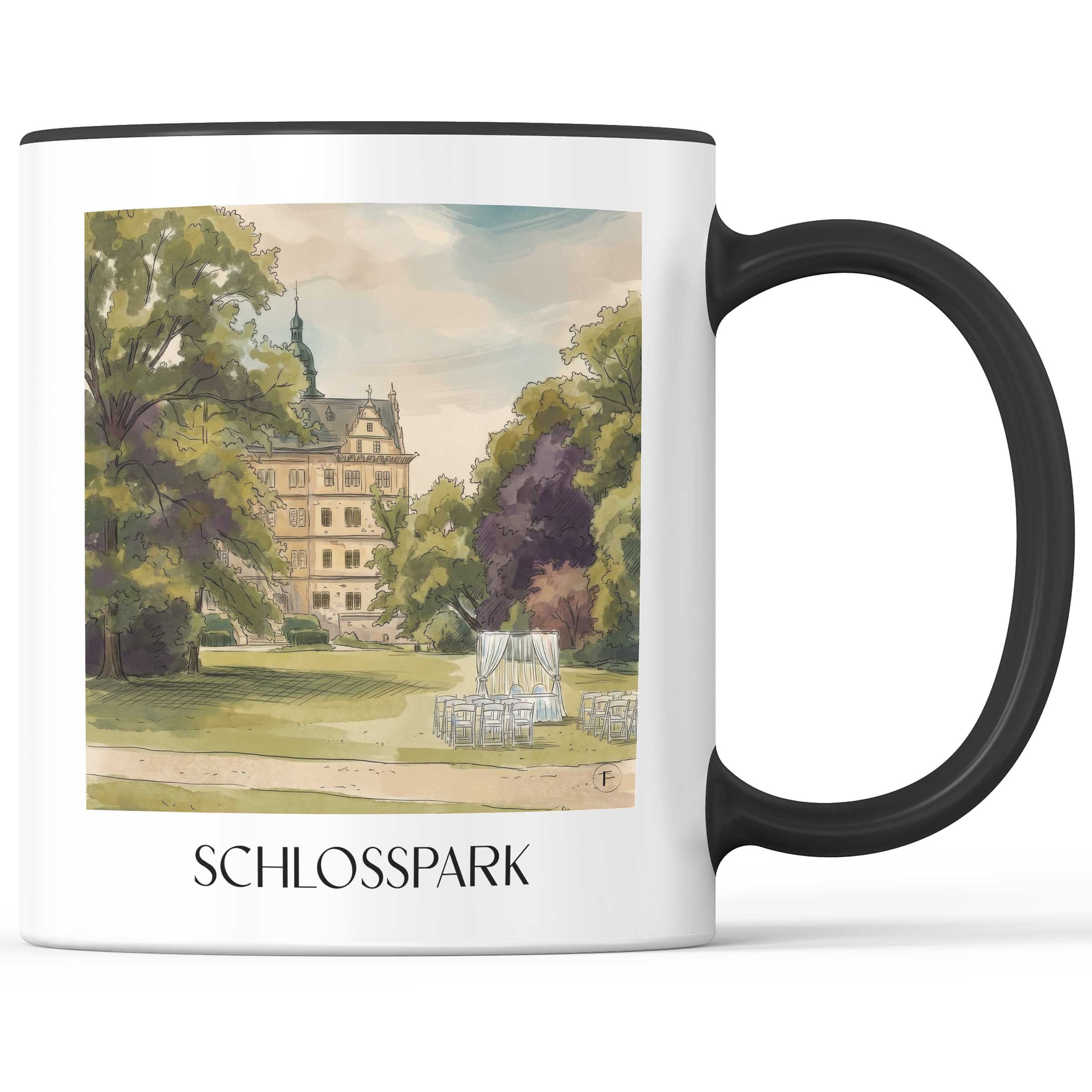schlosspark-wolfsburg-deutschland-kaffeebecher-aquarell