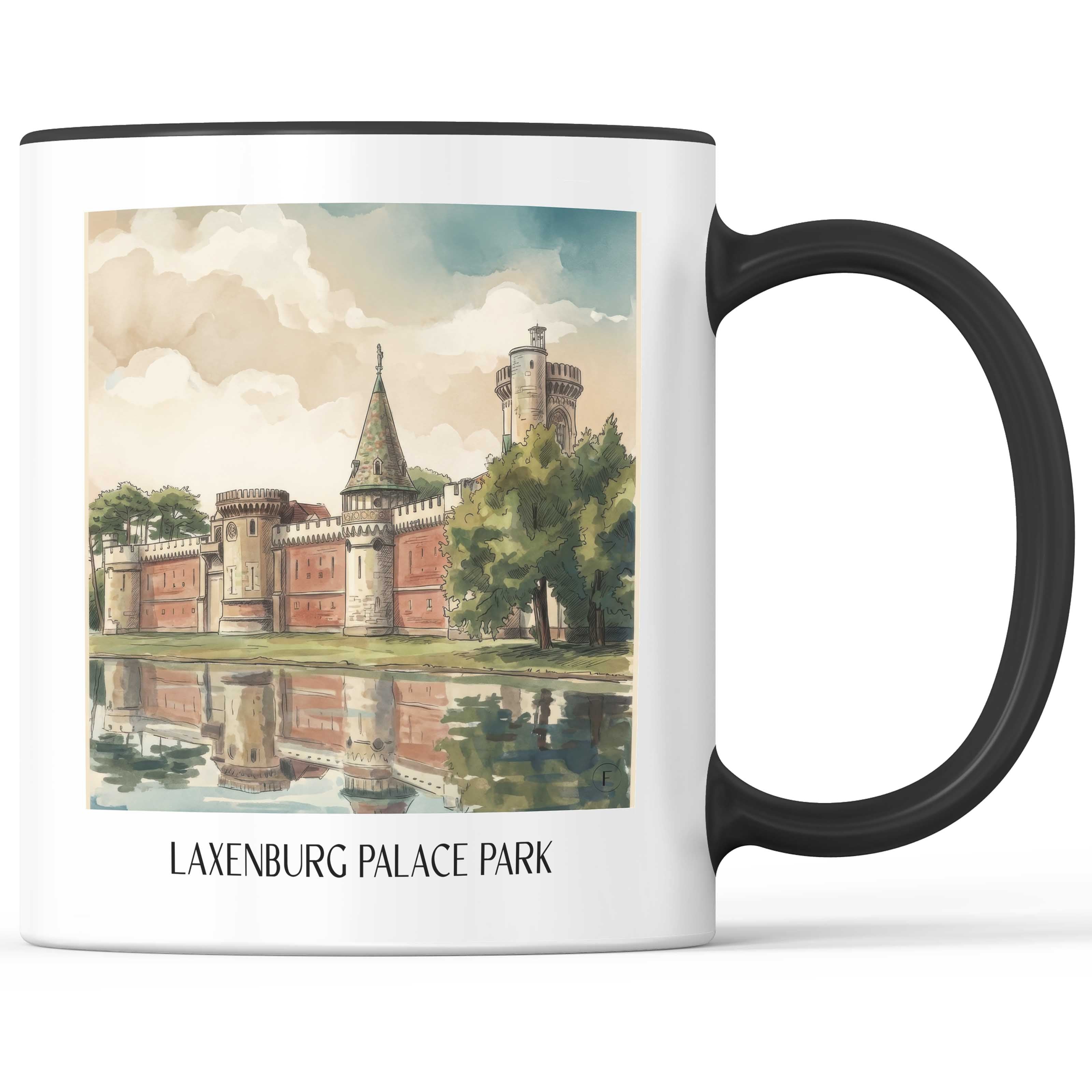 Schlosspark Laxenburg Kaffeebecher - Österreich - Österreich Becher - Kaffeetasse im Aquarell Stil - favplace