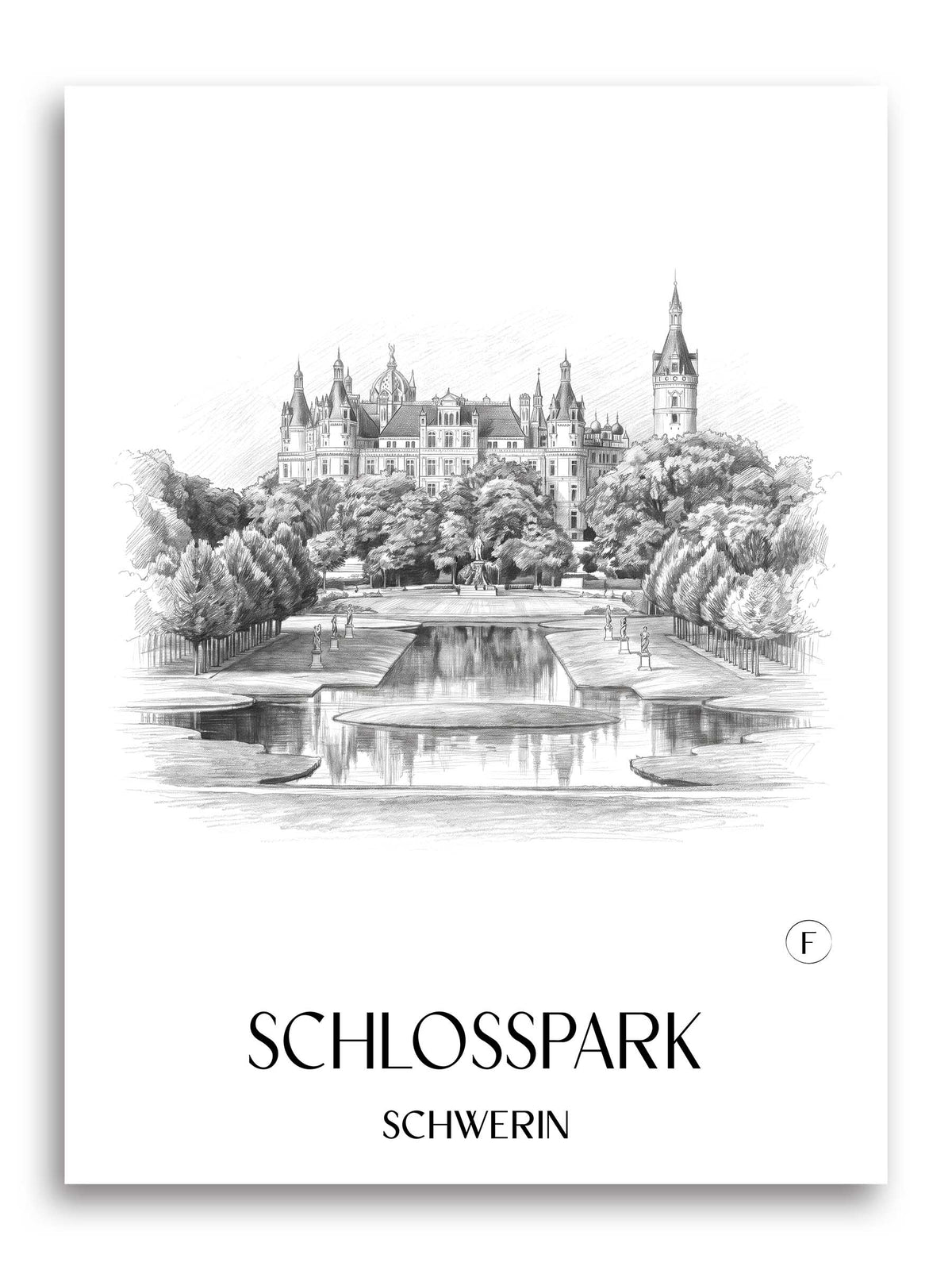 schlosspark-schwerin-deutschland-poster-bleistift-zeichnung-drawing