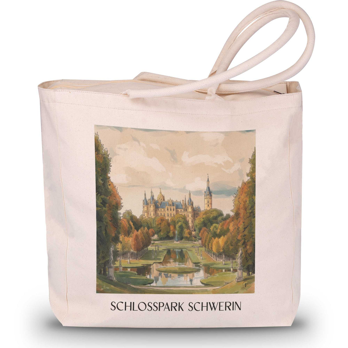 schlosspark-schwerin-deutschland-einkaufstasche-aquarell