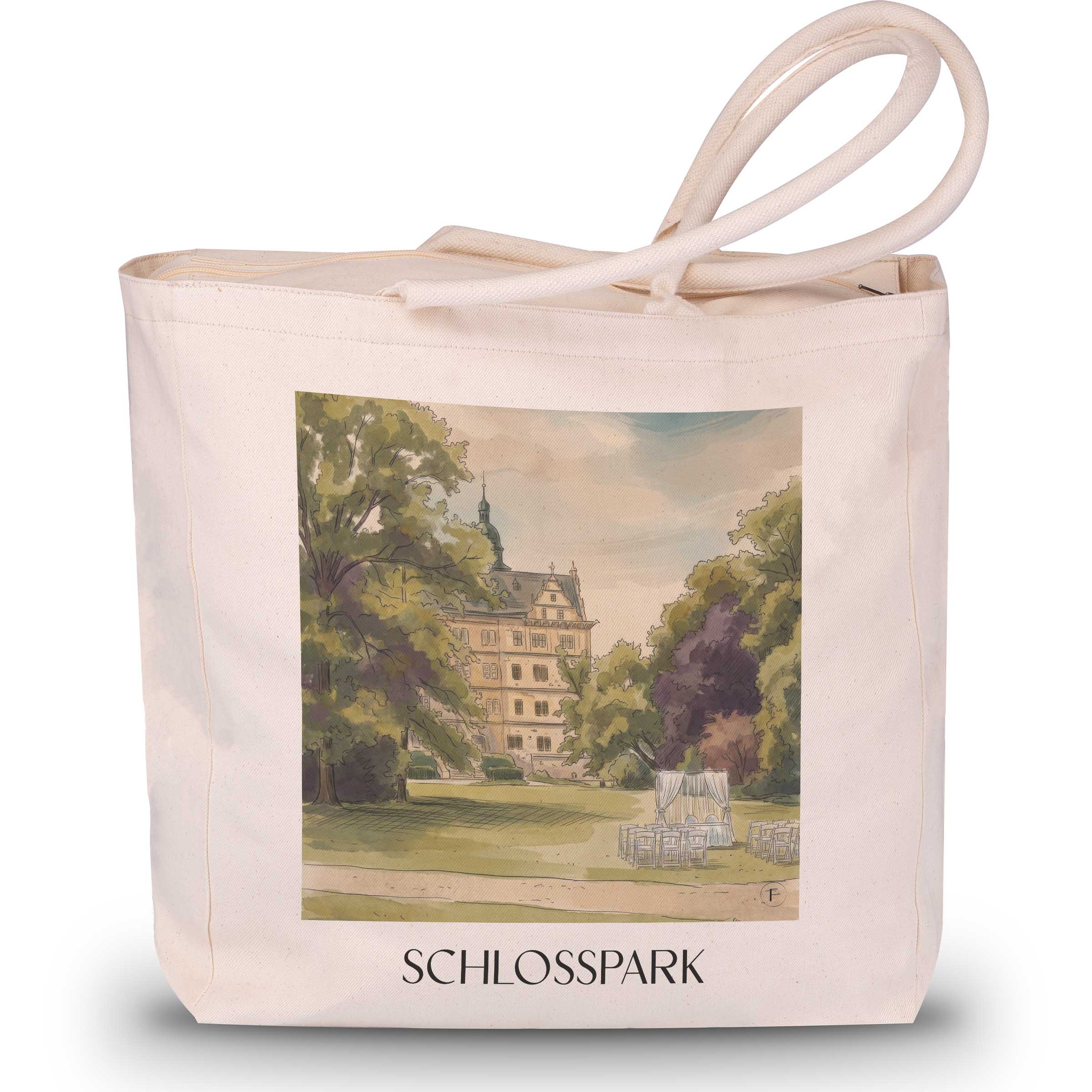 schlosspark-wolfsburg-deutschland-einkaufstasche-aquarell