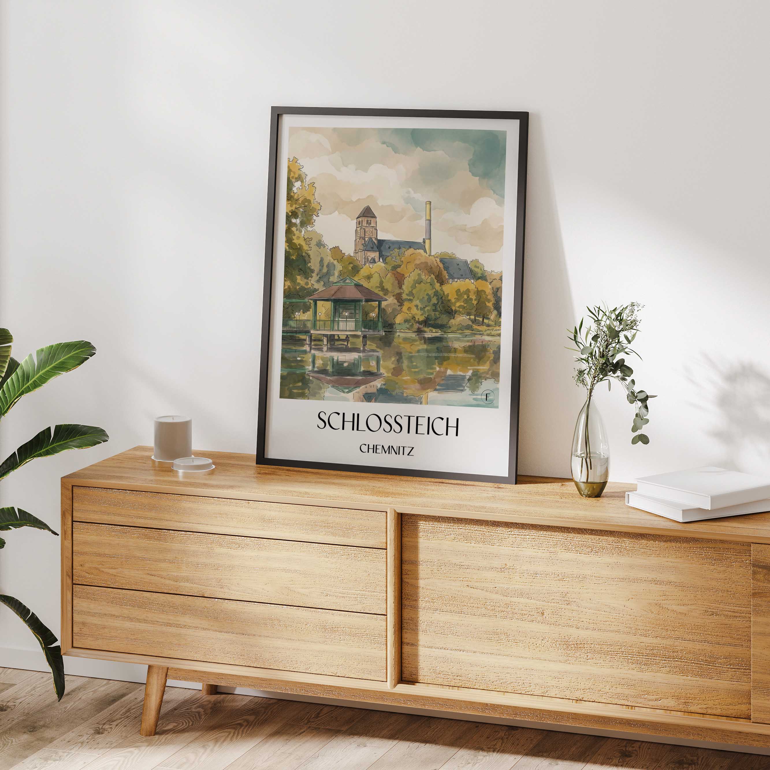 schlossteich-chemnitz-deutschland-poster-aquarell