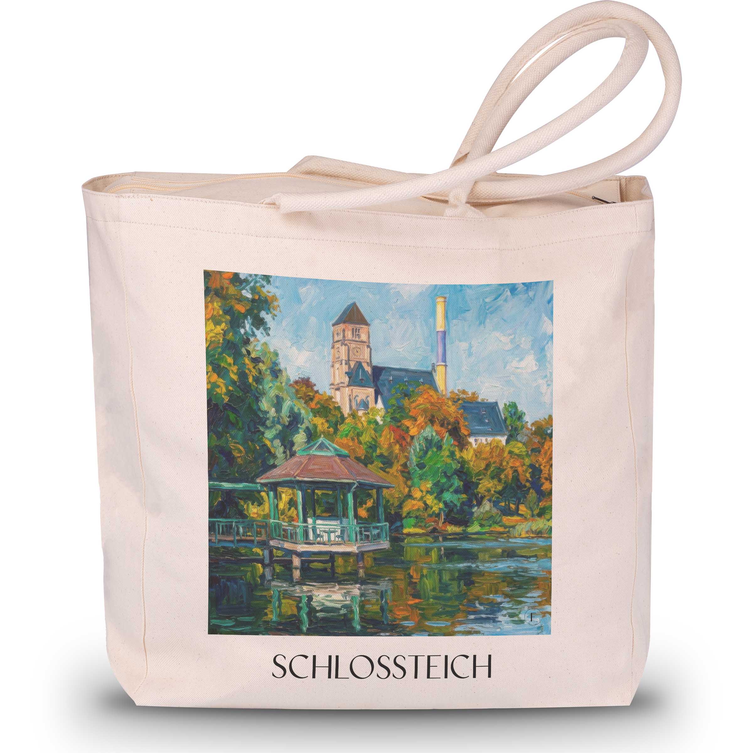 schlossteich-chemnitz-deutschland-einkaufstasche-oil-painting-oelgemaelde