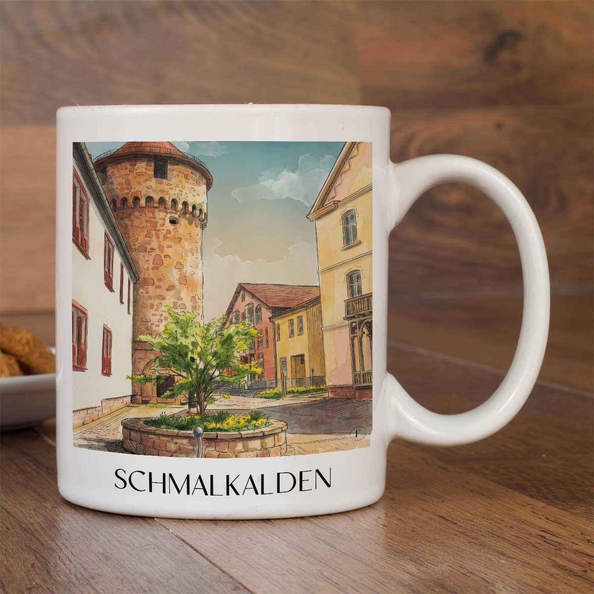 schmalkalden-thüringen-deutschland-kaffeebecher-aquarell