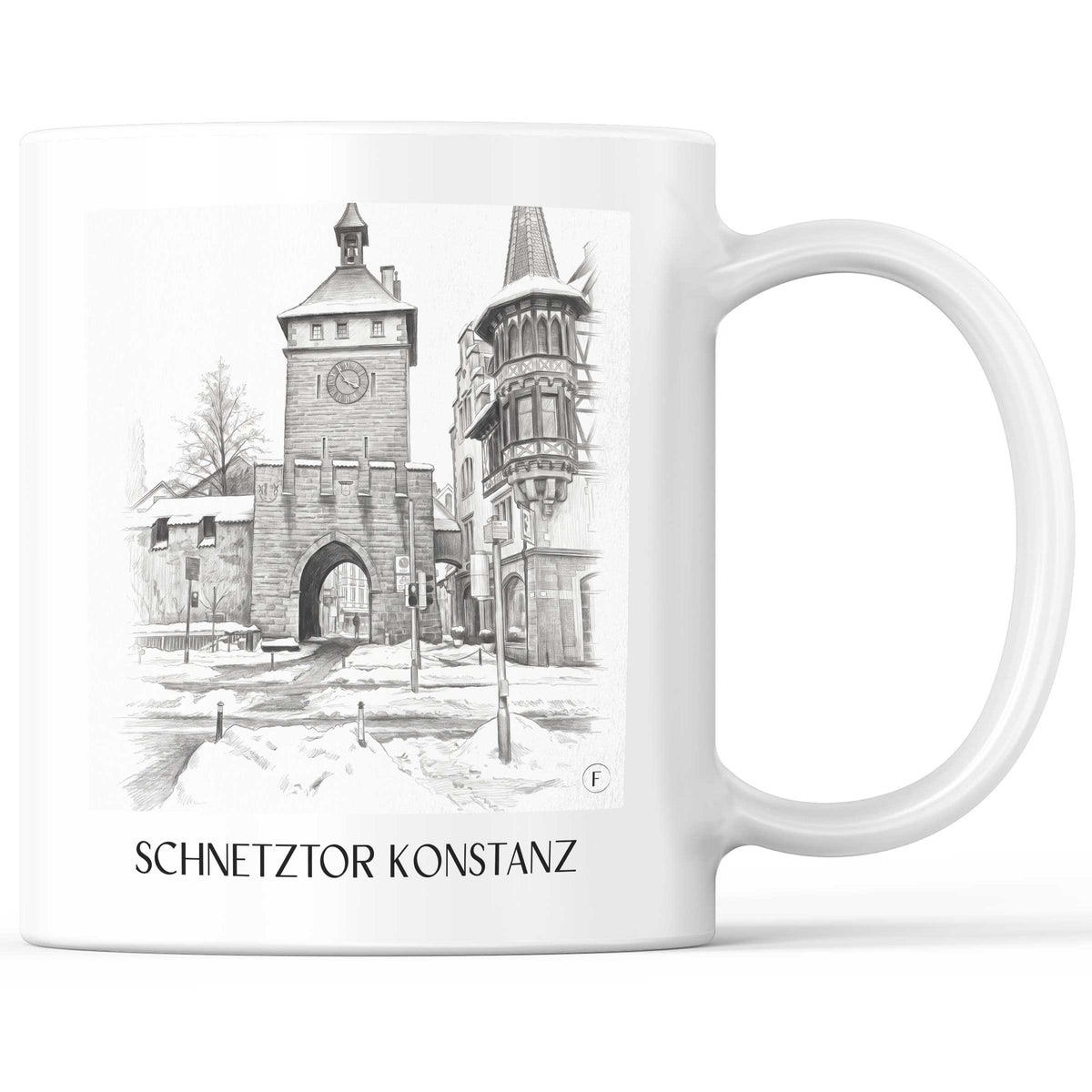 Schnetztor Kaffeebecher - Konstanz - Deutschland Becher - Kaffeetasse im Zeichnung Stil