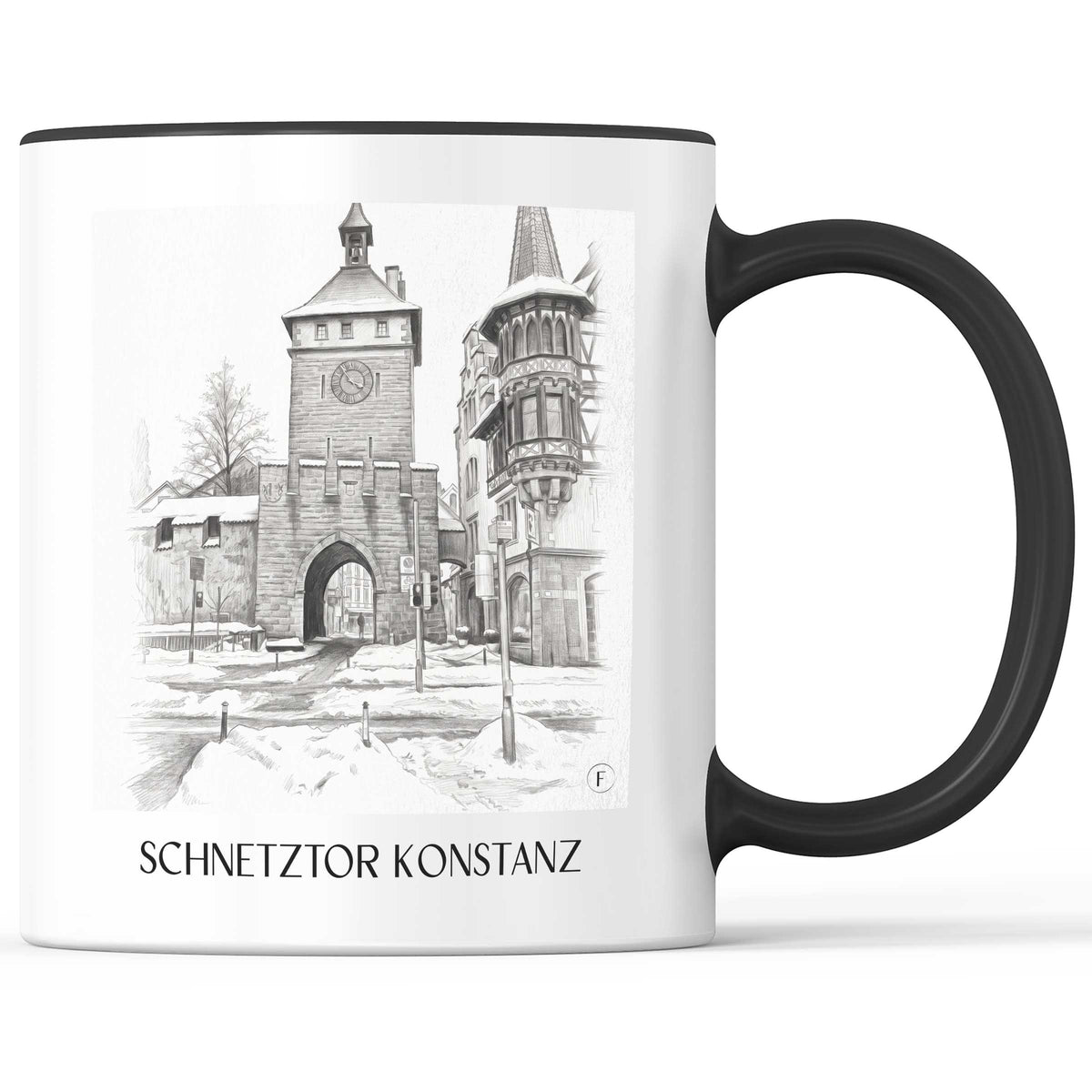 Schnetztor Kaffeebecher - Konstanz - Deutschland Becher - Kaffeetasse im Zeichnung Stil