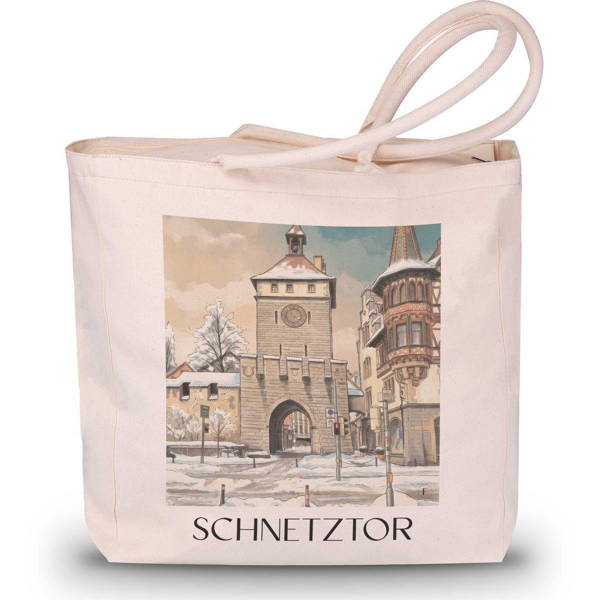 schnetztor-konstanz-deutschland-einkaufstasche-aquarell