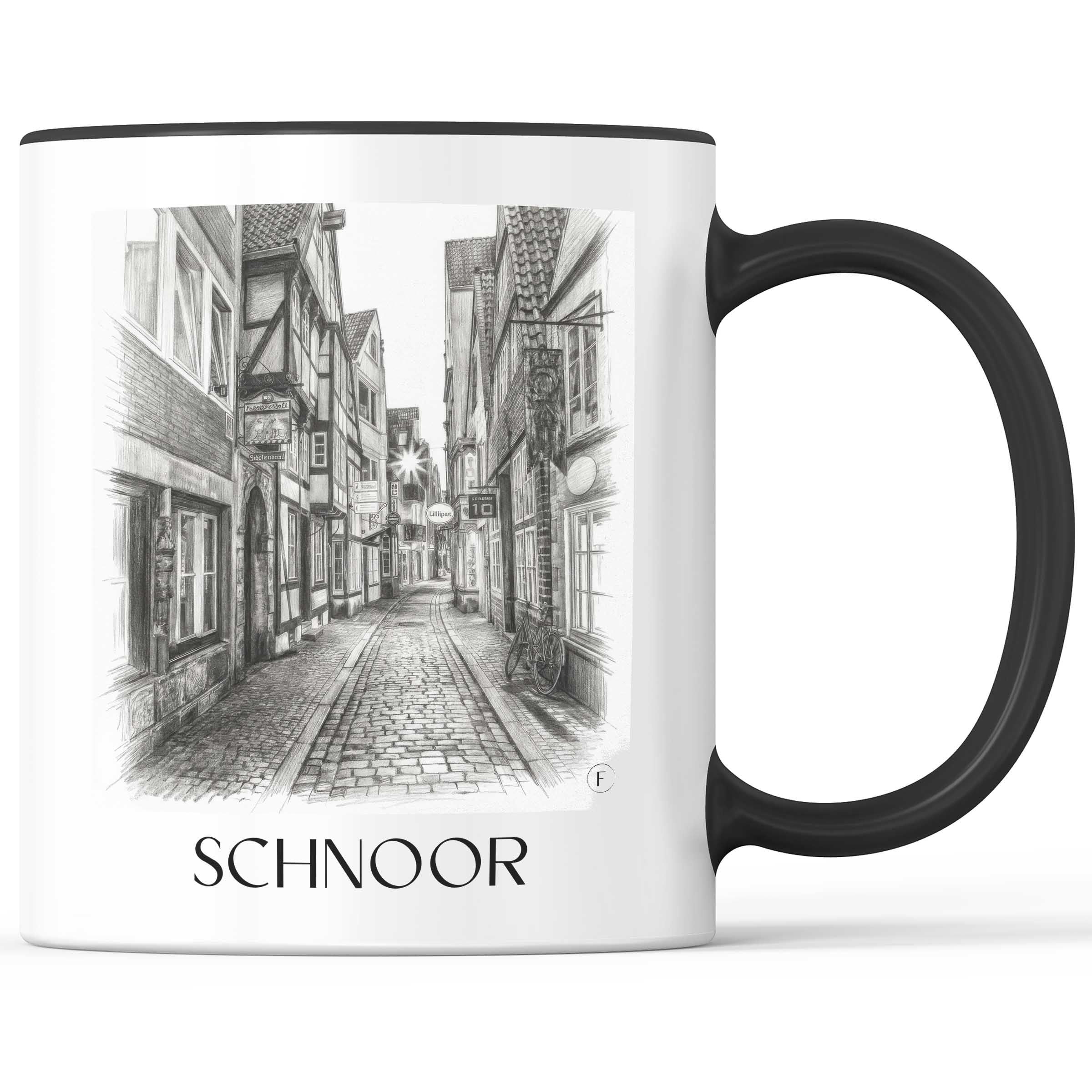 schnoor-bremen-deutschland-kaffeebecher-bleistift-zeichnung-drawing