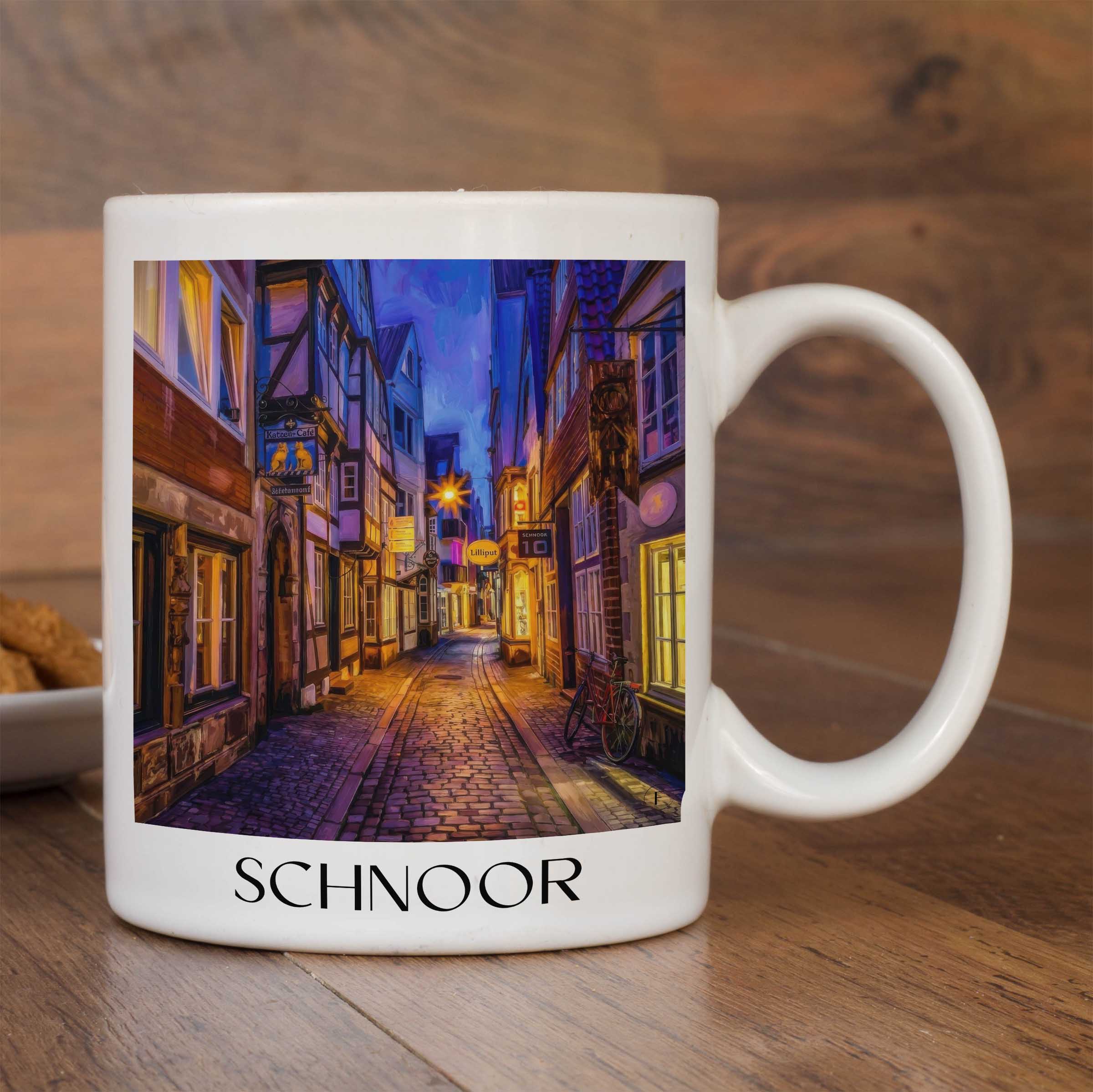 schnoor-bremen-deutschland-kaffeebecher-oil-painting-oelgemaelde